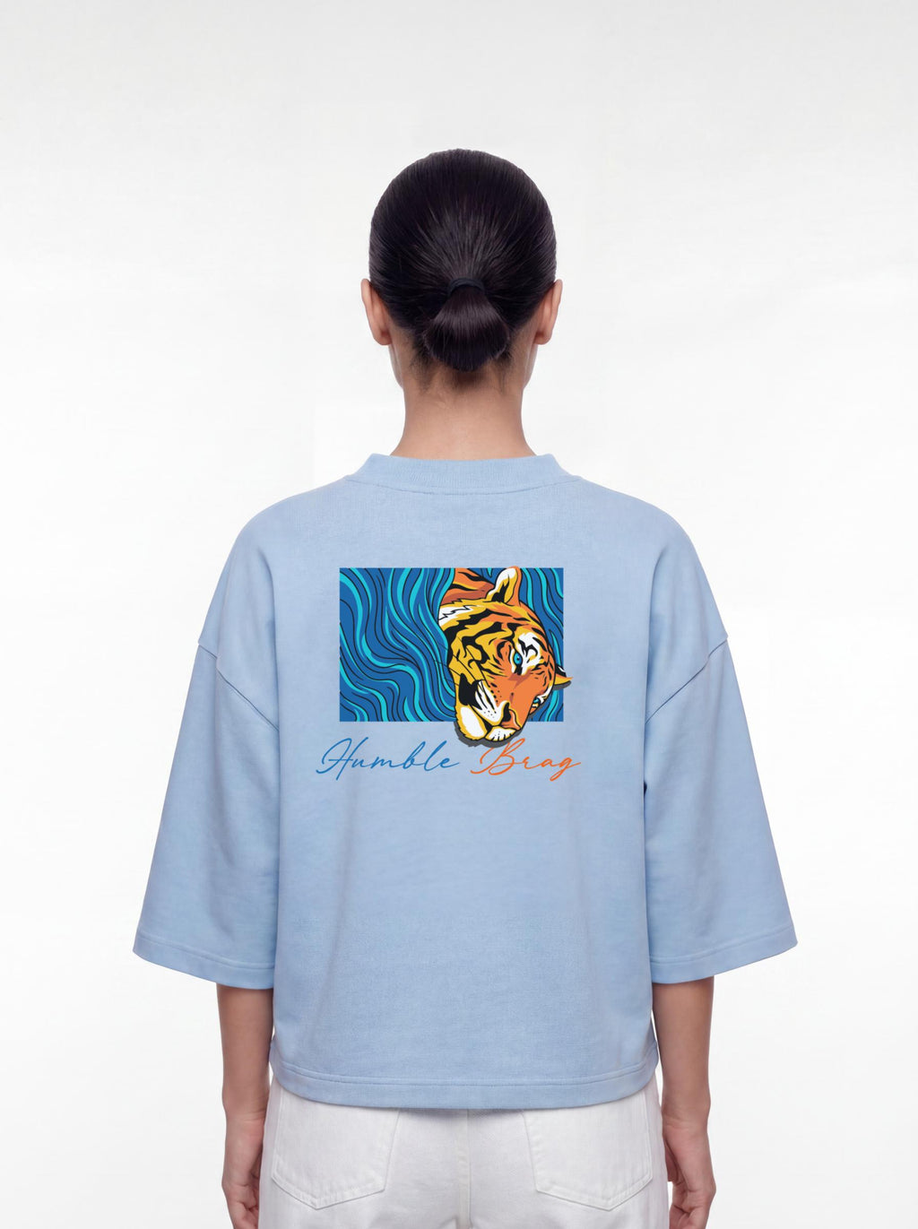 Women's OVERSZIED TEE - Aqua Roar