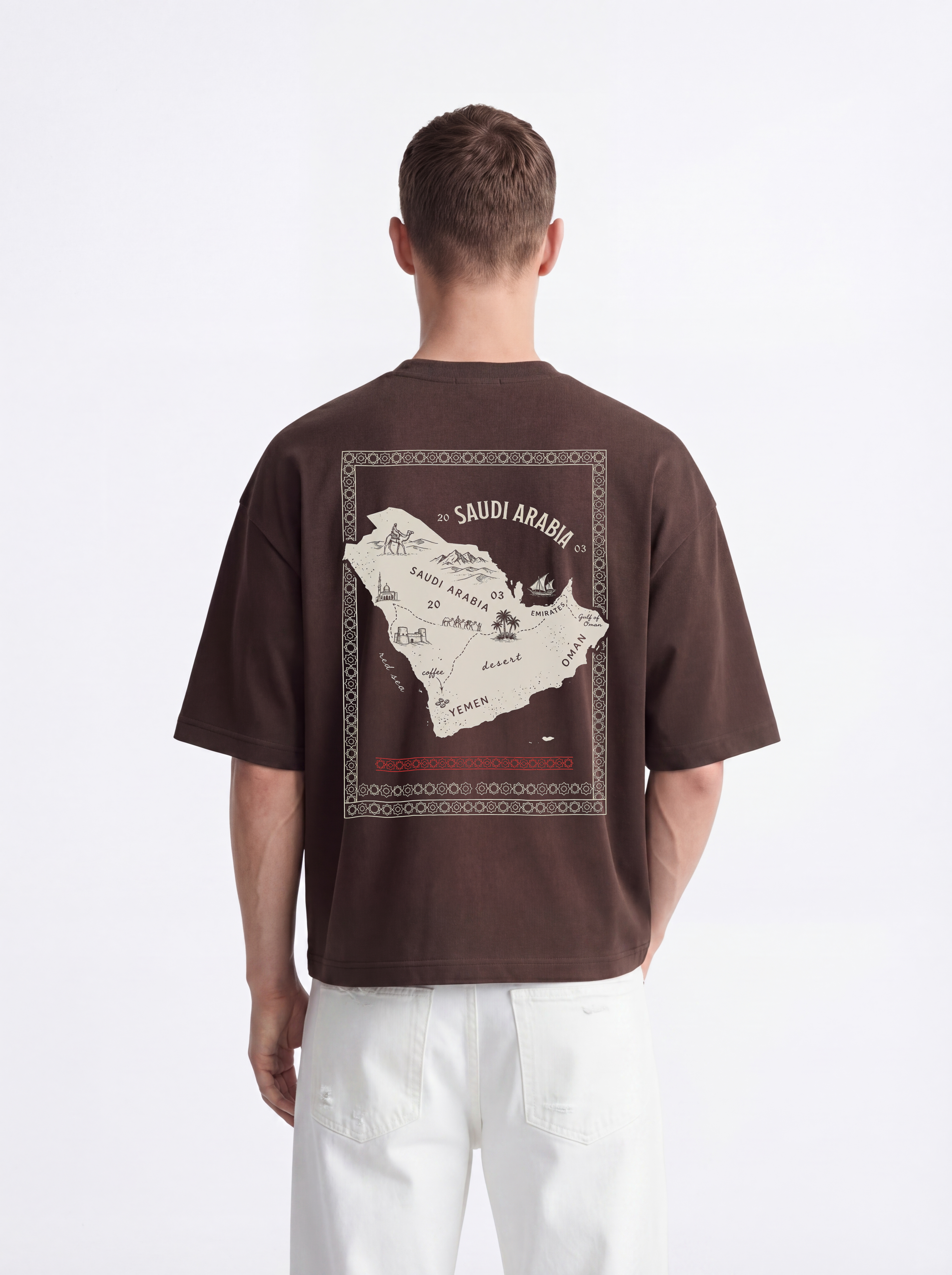 OVERSIZED TEE - Arabian Map