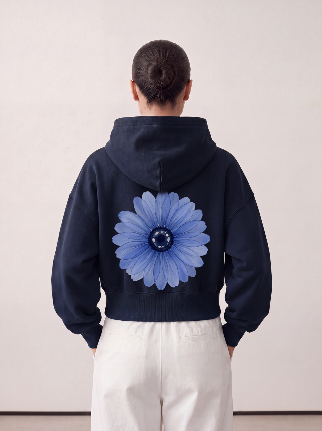 Women's OVERSIZED HOODIE - Blueberry bloom