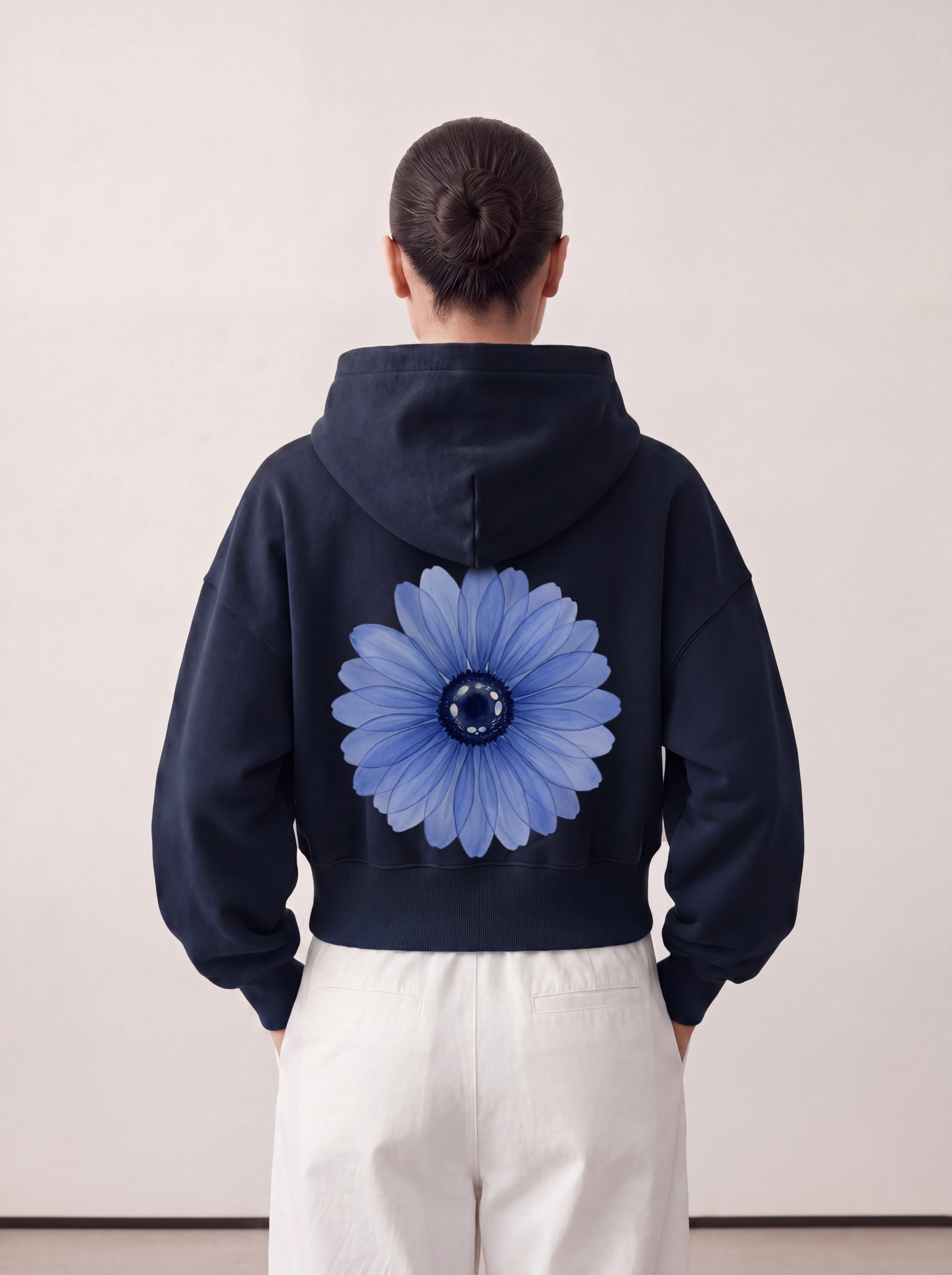 Women's OVERSIZED HOODIE - Blueberry bloom