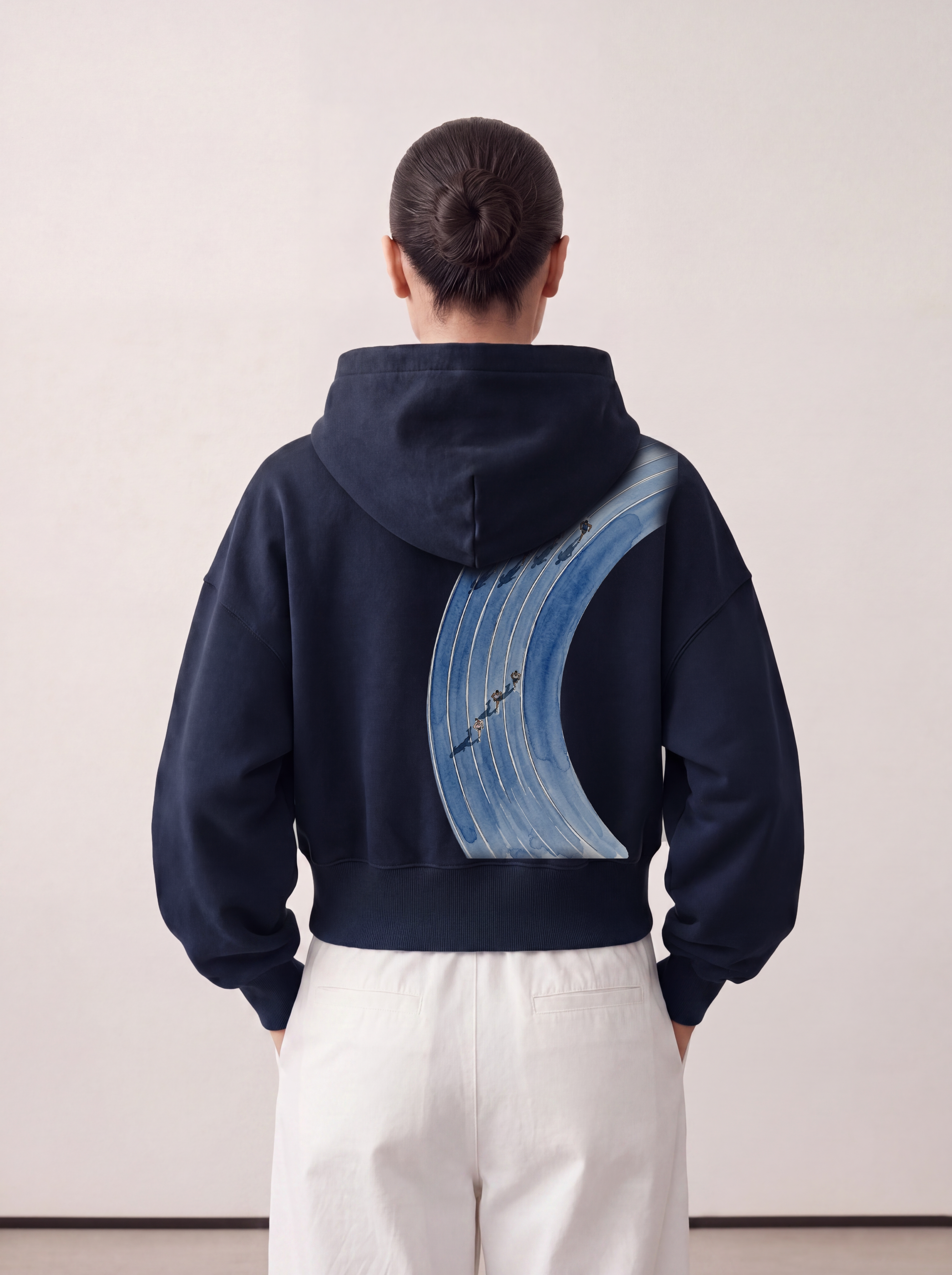 Women's OVERSIZED HOODIE - Blue lap