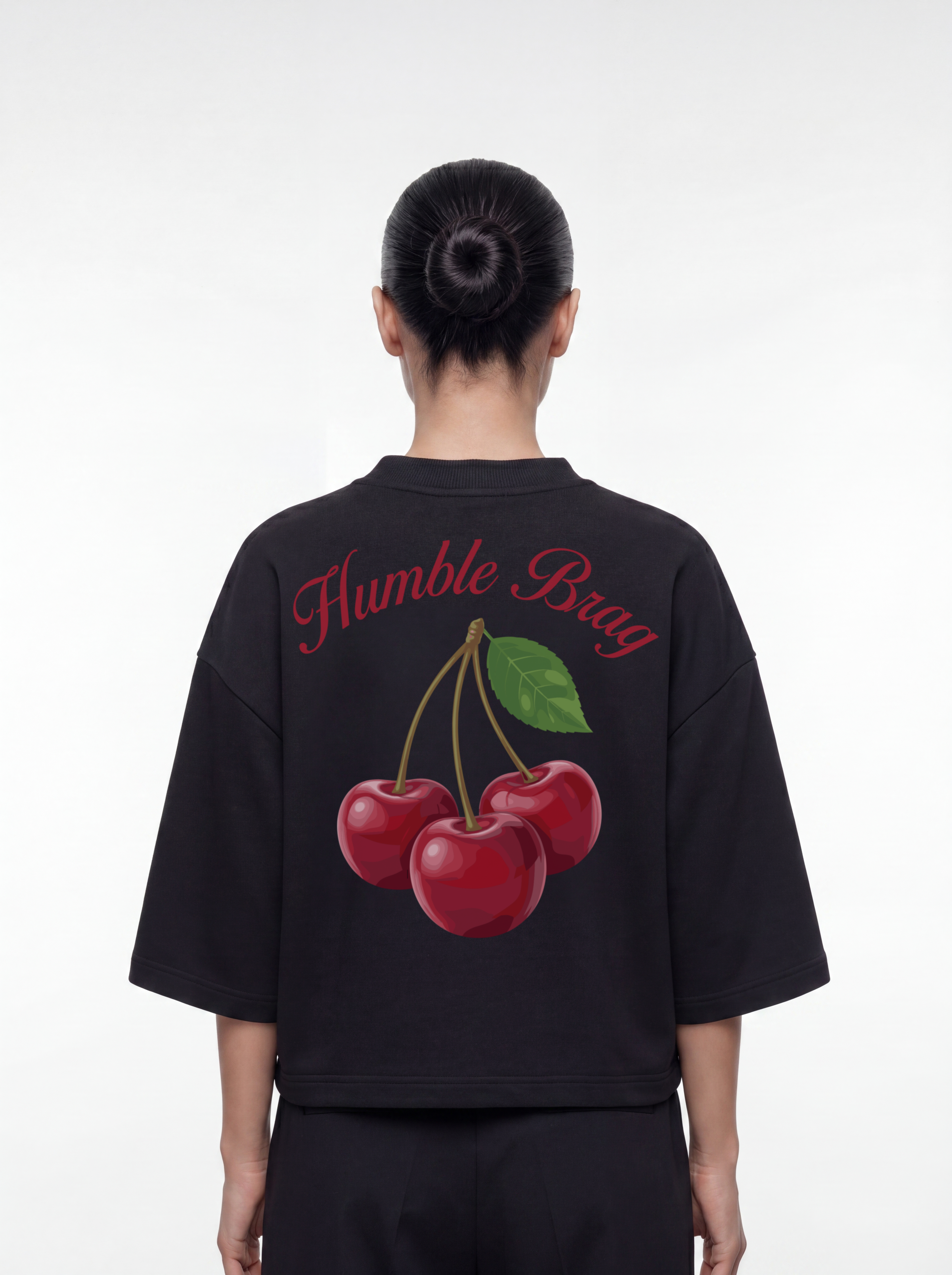 Women's OVERSZIED TEE - Cherry Brag