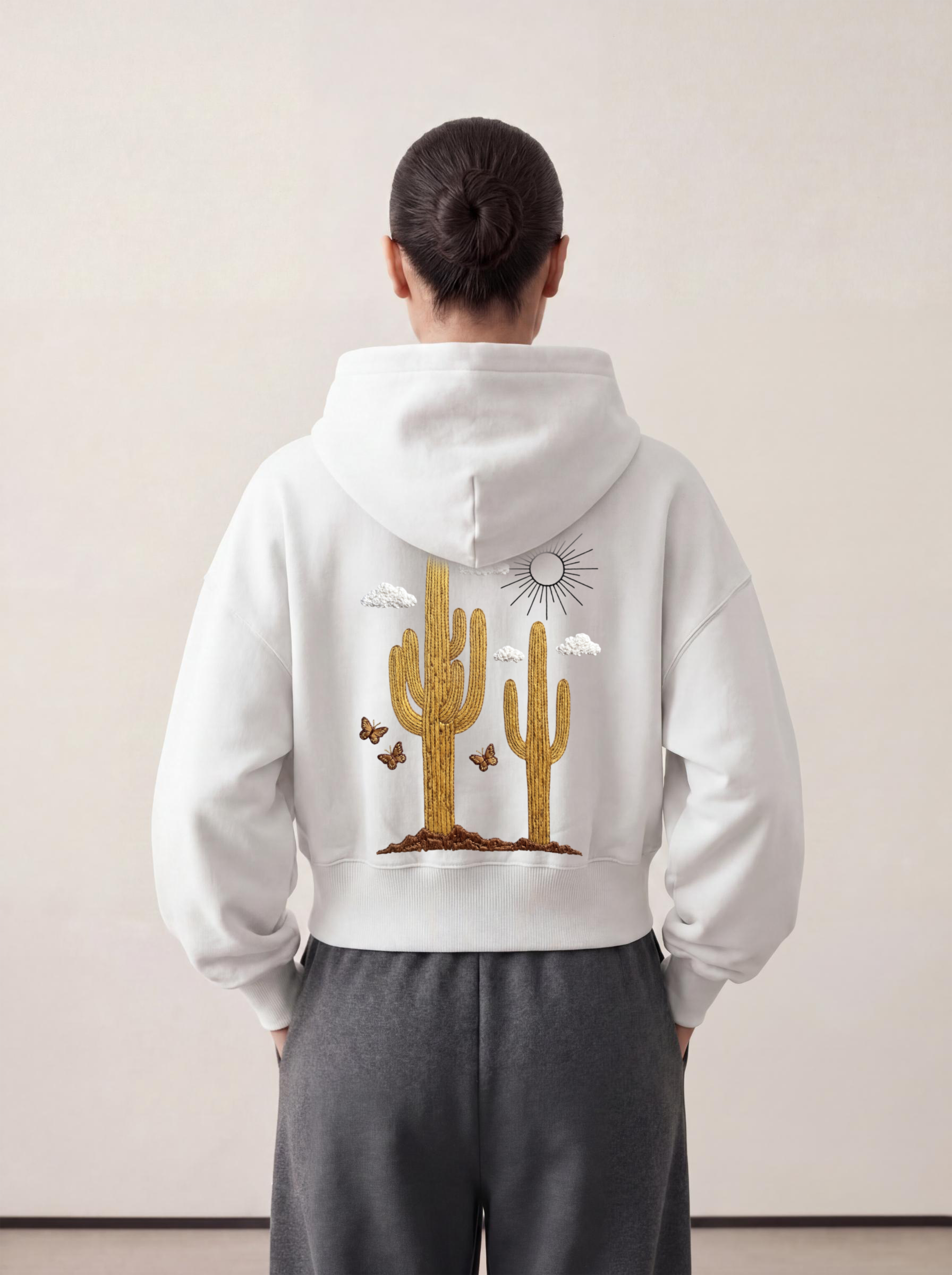 Women's OVERSIZED HOODIE - Desert cactus