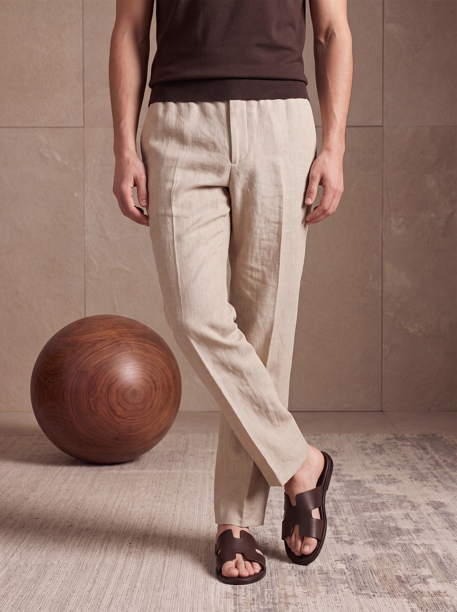 LINEN PANTS - Beige