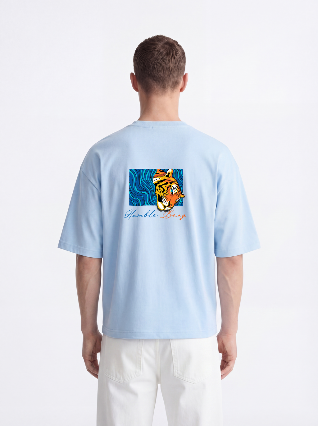 OVERSIZED TEE - Aqua Roar