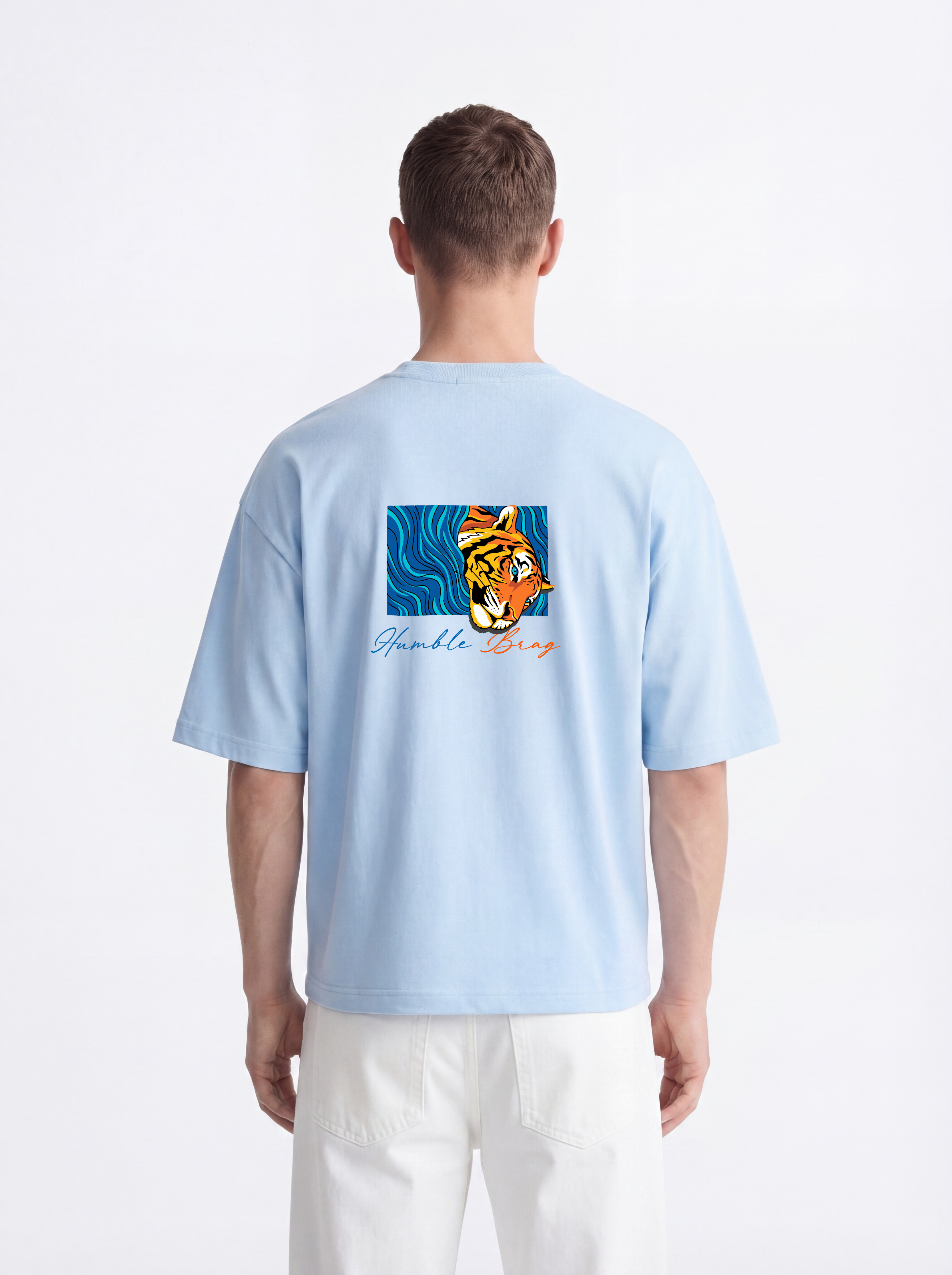 OVERSIZED TEE - Aqua Roar