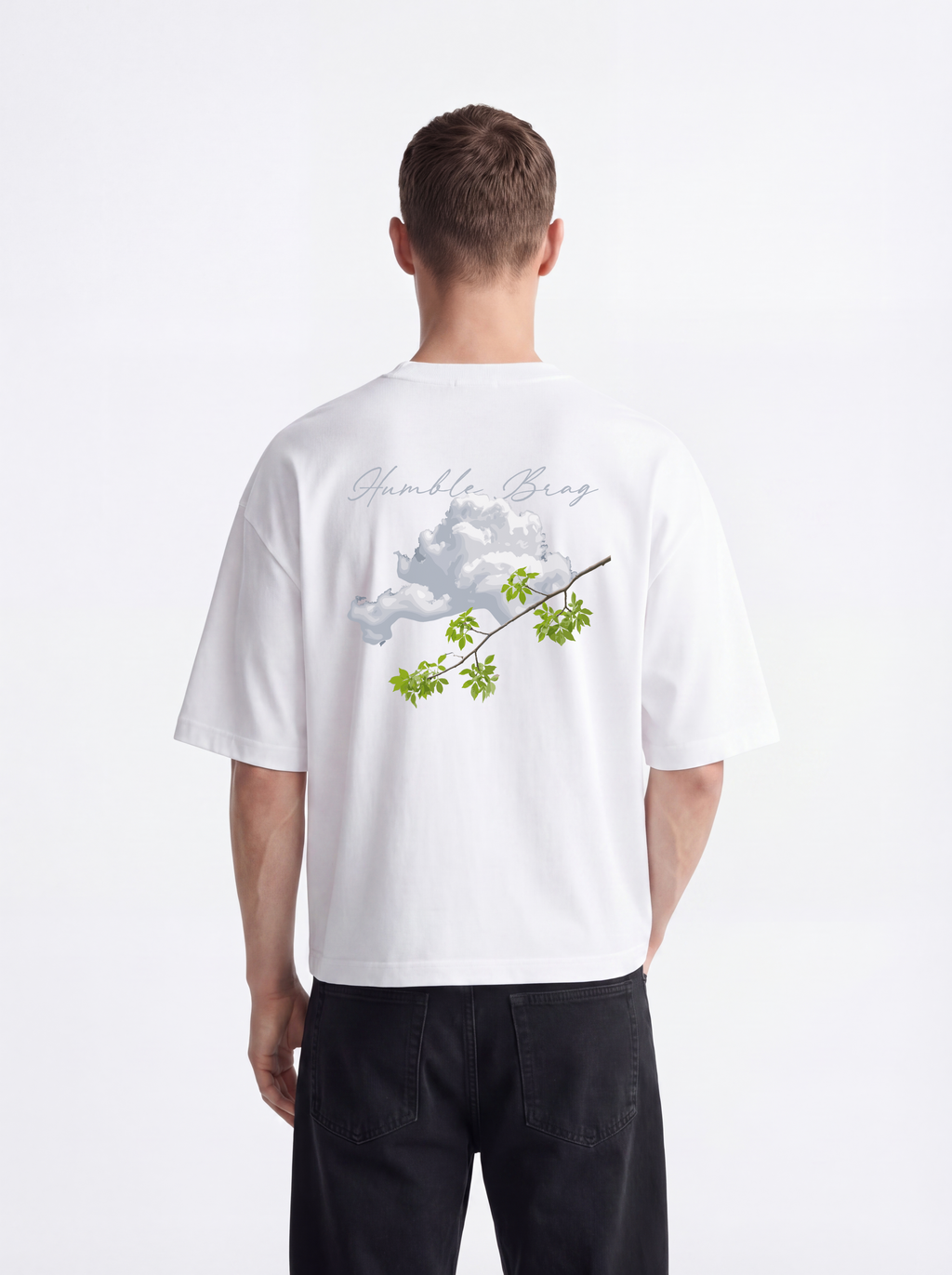 OVERSIZED TEE - Cloud Branch