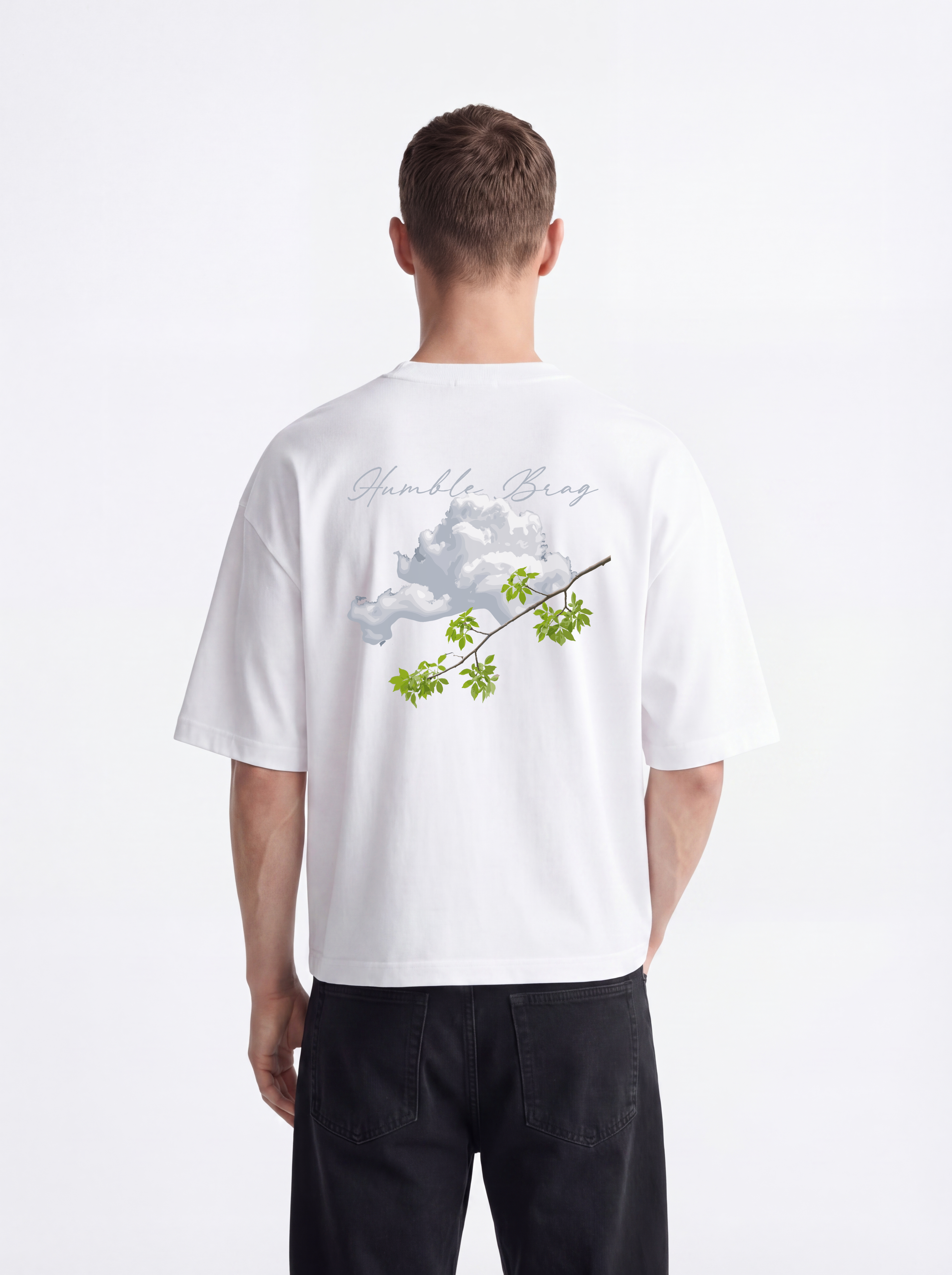 OVERSIZED TEE - Cloud Branch