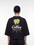 Women's OVERSZIED TEE - Espresso Club