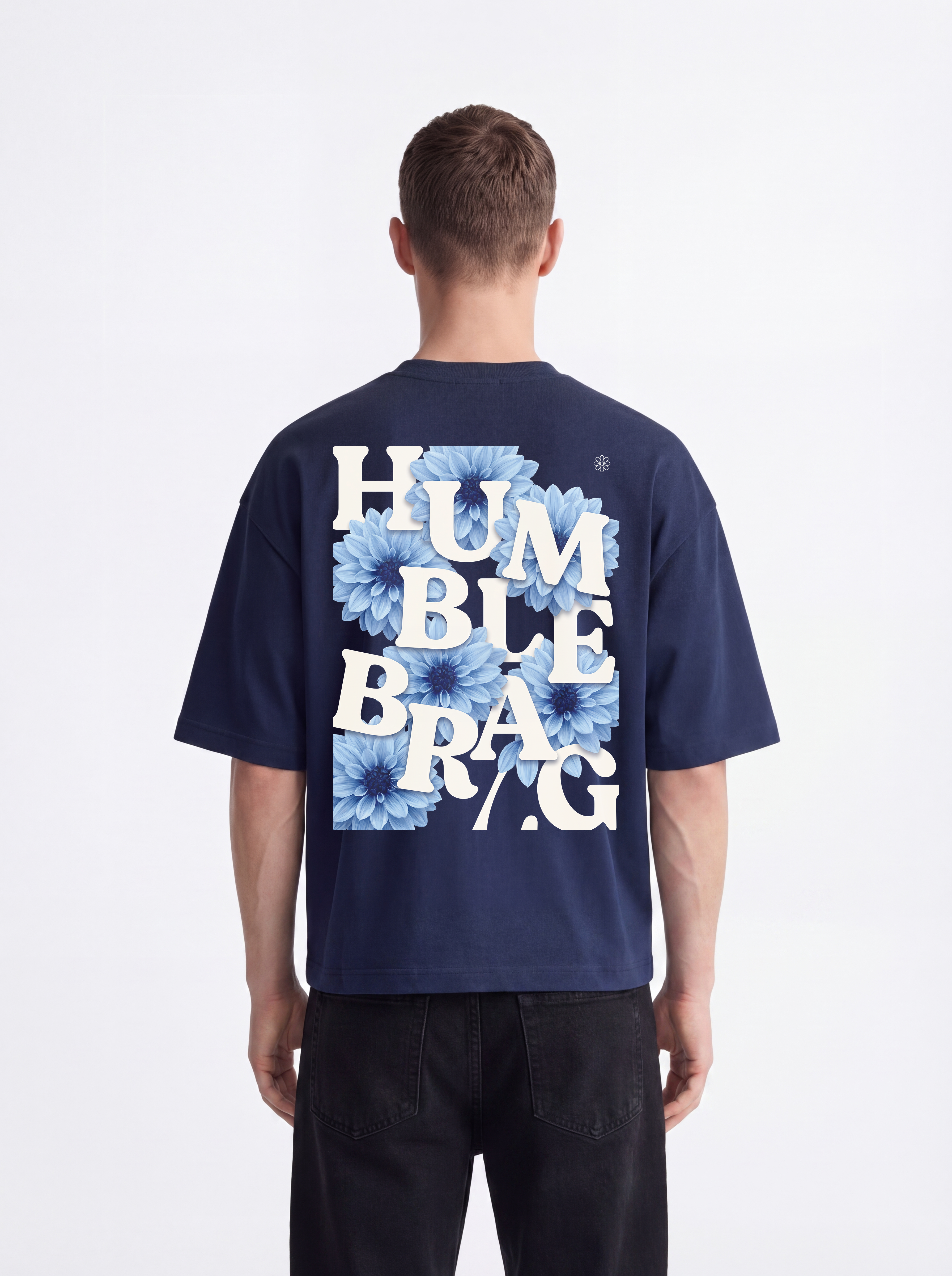 OVERSIZED TEE - HB Blue Petals