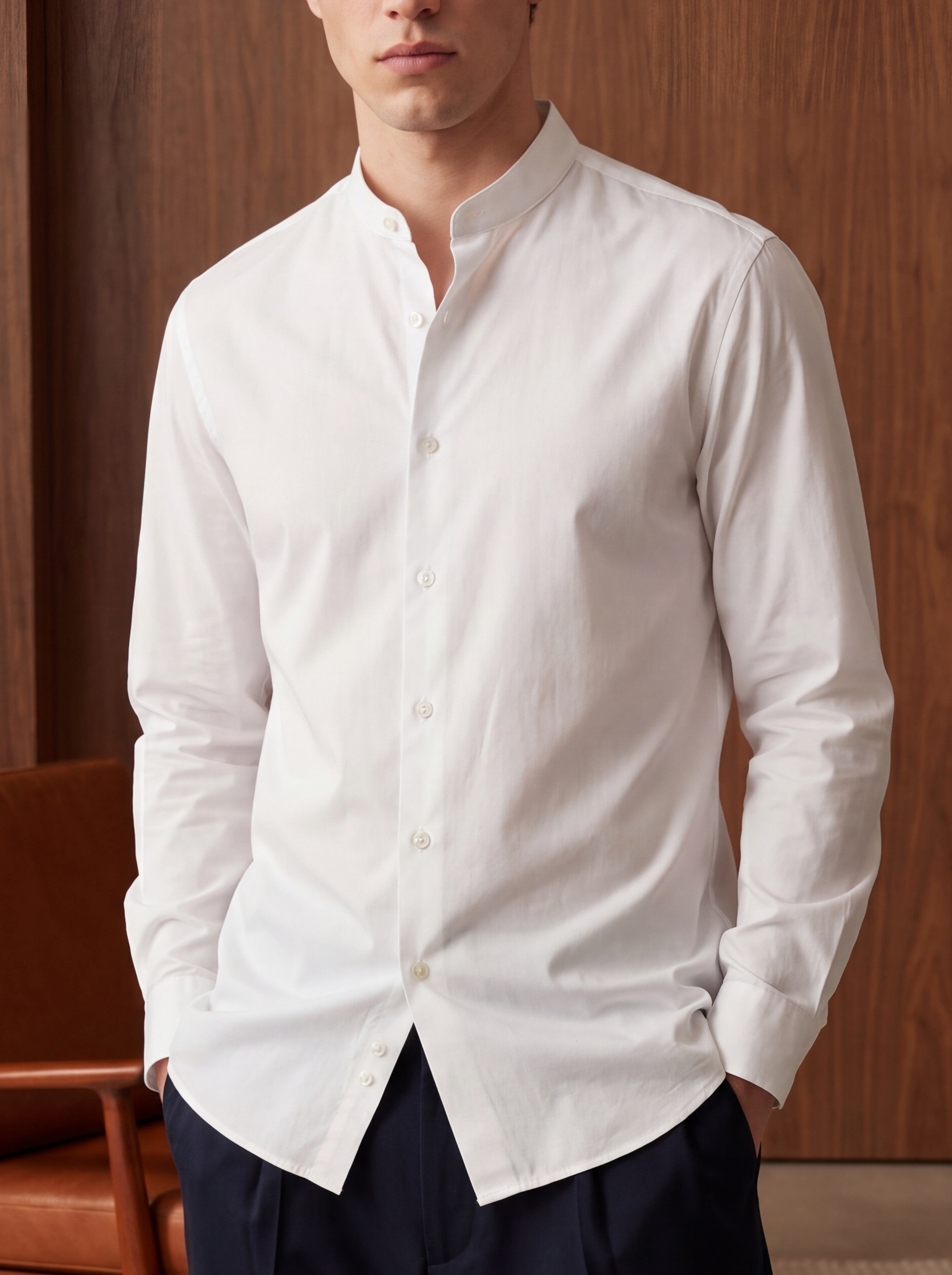 HB Coutore - Mandirin Collar Shirt