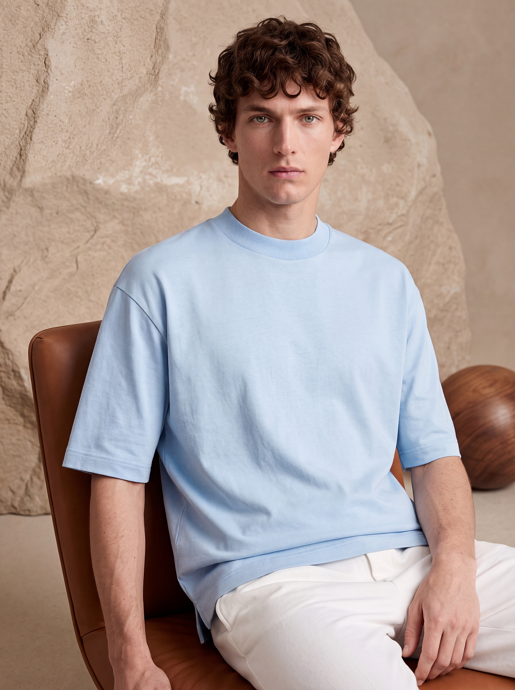 OVERSIZED TEE ESSENTIALS - Baby Blue
