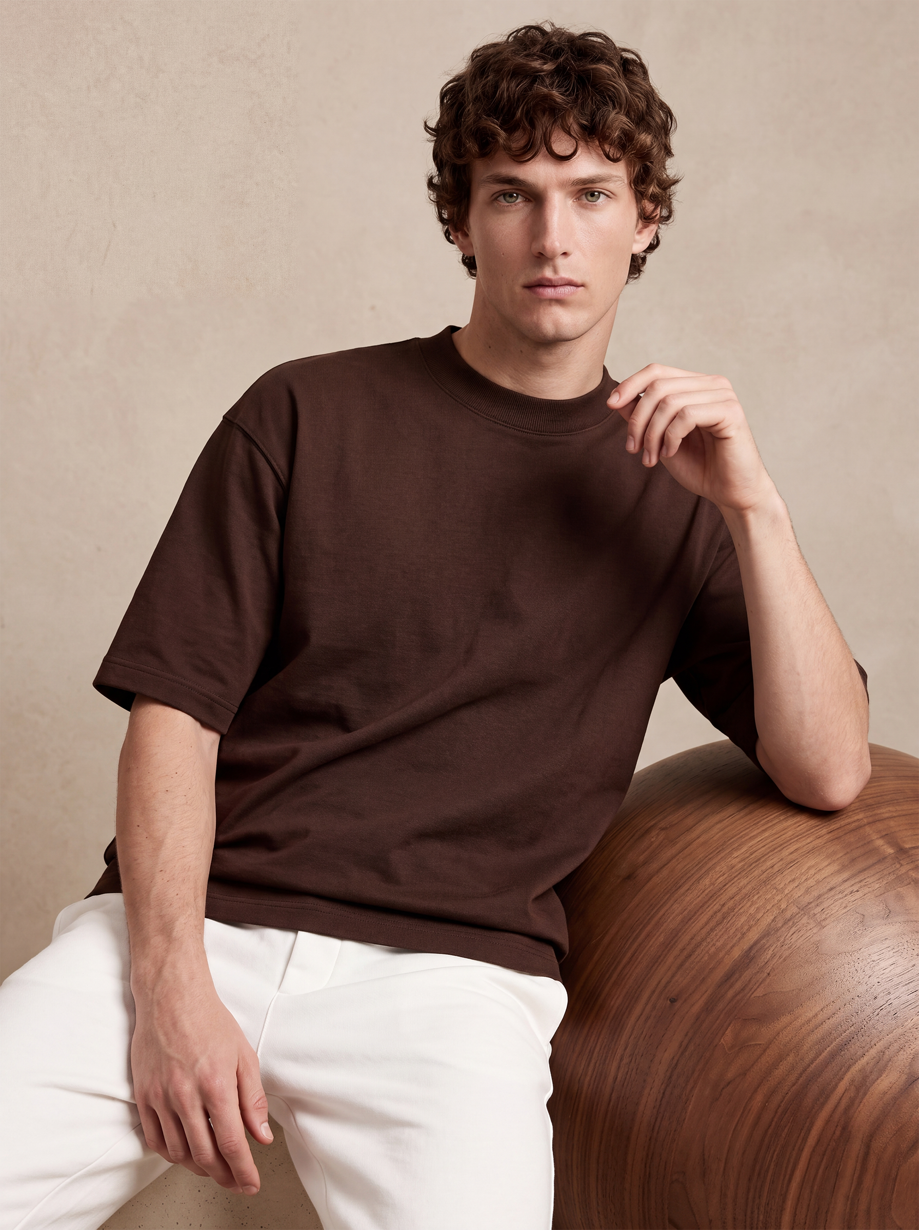OVERSIZED TEE ESSENTIALS - Brown