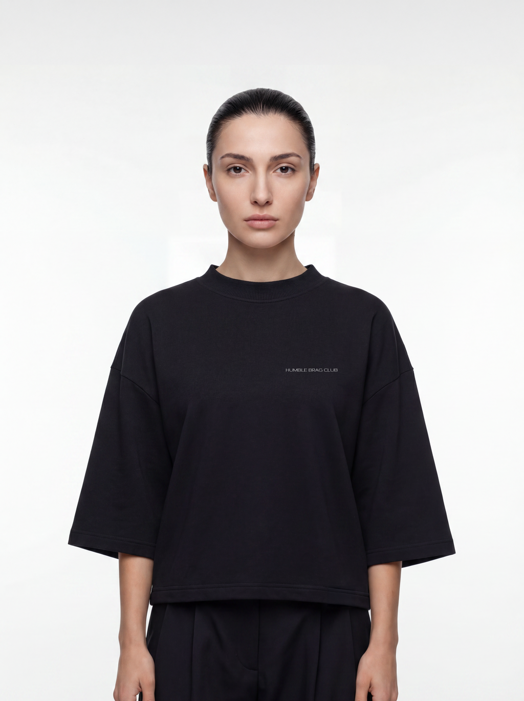 Women's OVERSZIED TEE - Black coffee drip