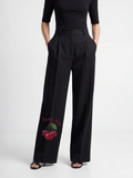 WOMEN TROUSER GARBADINE - Cherry Brag