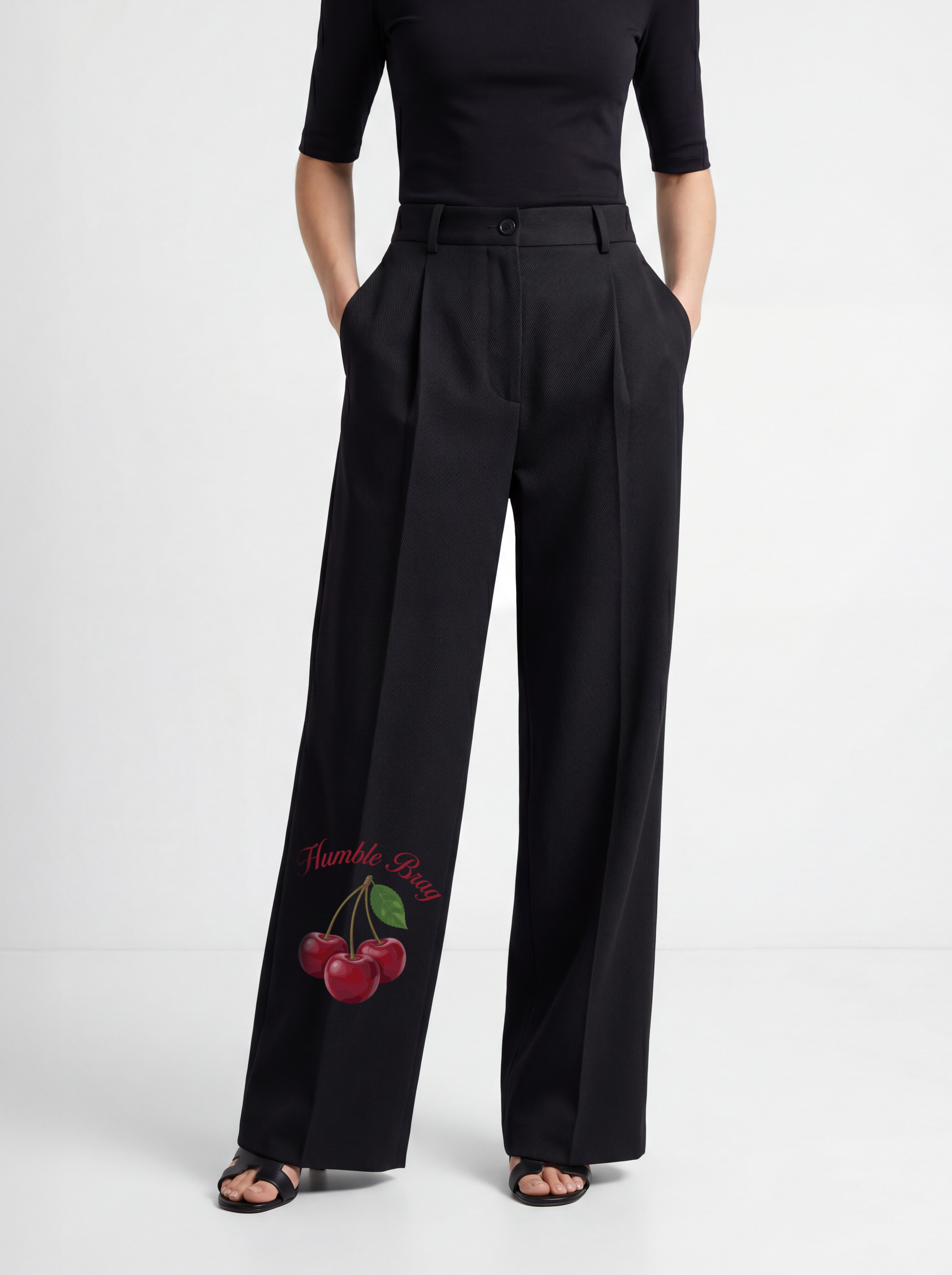 WOMEN TROUSER GARBADINE - Cherry Brag