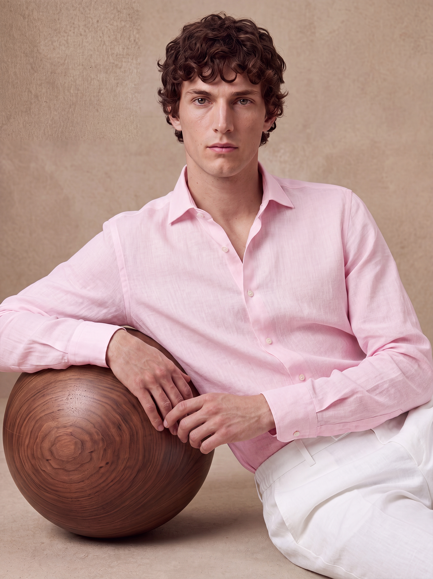 LINEN  SHIRT - Baby Pink