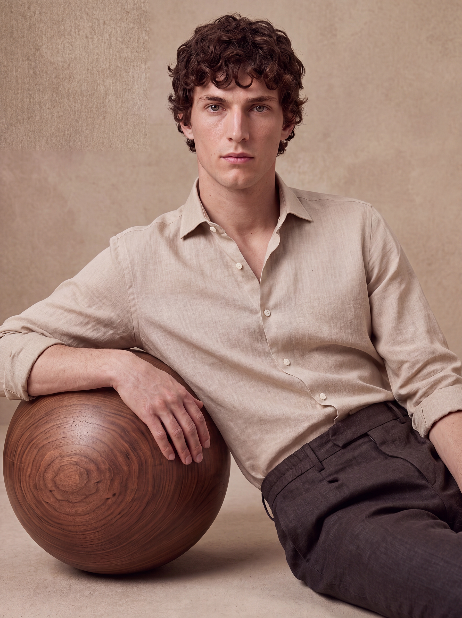 LINEN SHIRT - Beige