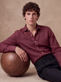 LINEN SHIRT - Maroon