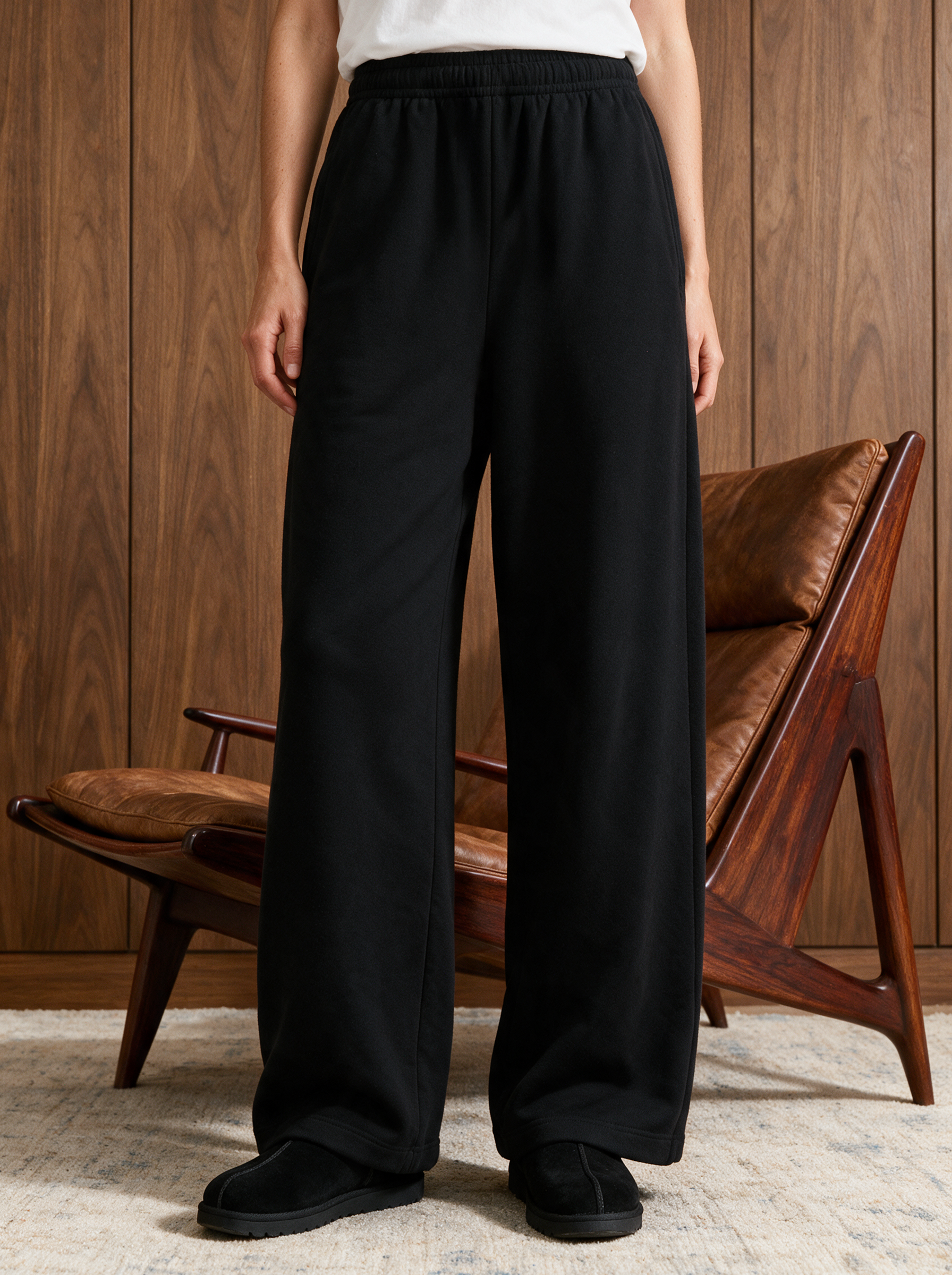 Women's COTTON JOGGERS - Black