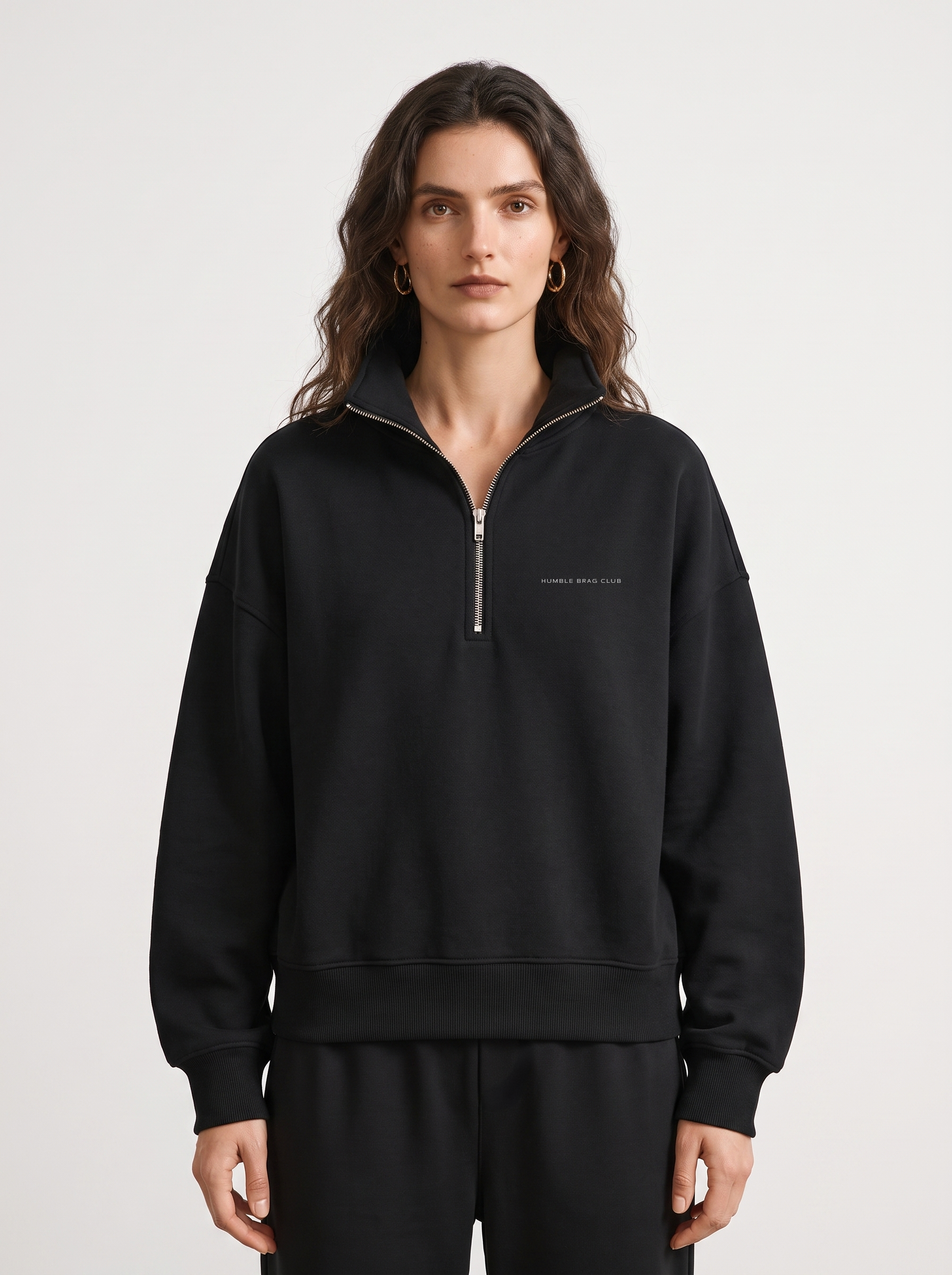 Women's QUARTER ZIP - Black