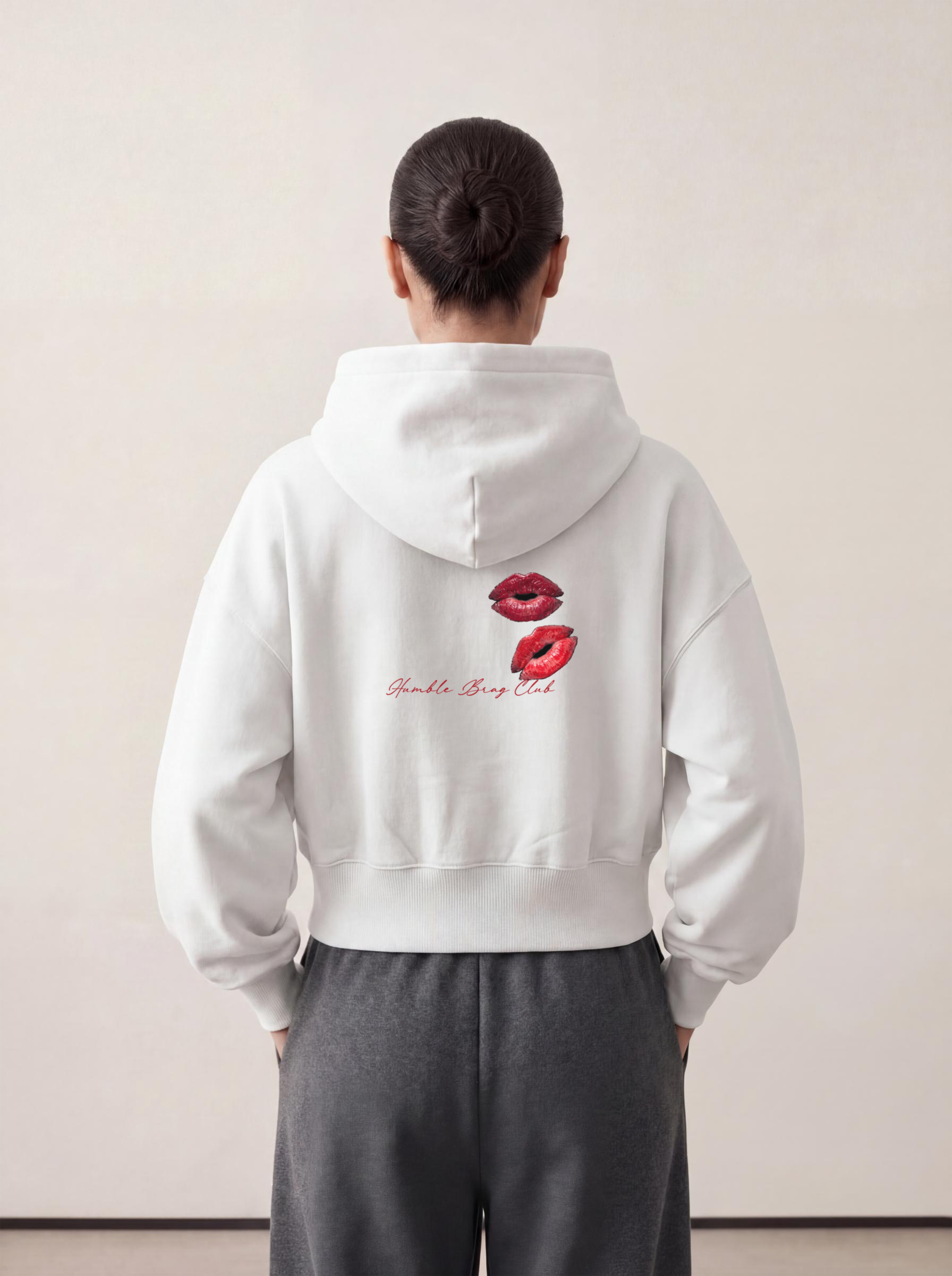 Women's OVERSIZED HOODIE - Kiss code