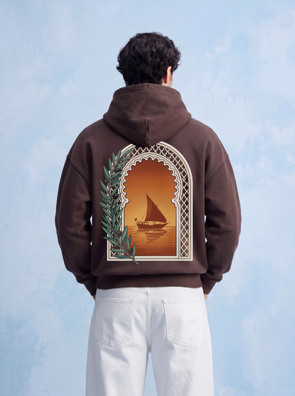 OVERSIZED HOODIE - Orange paradise