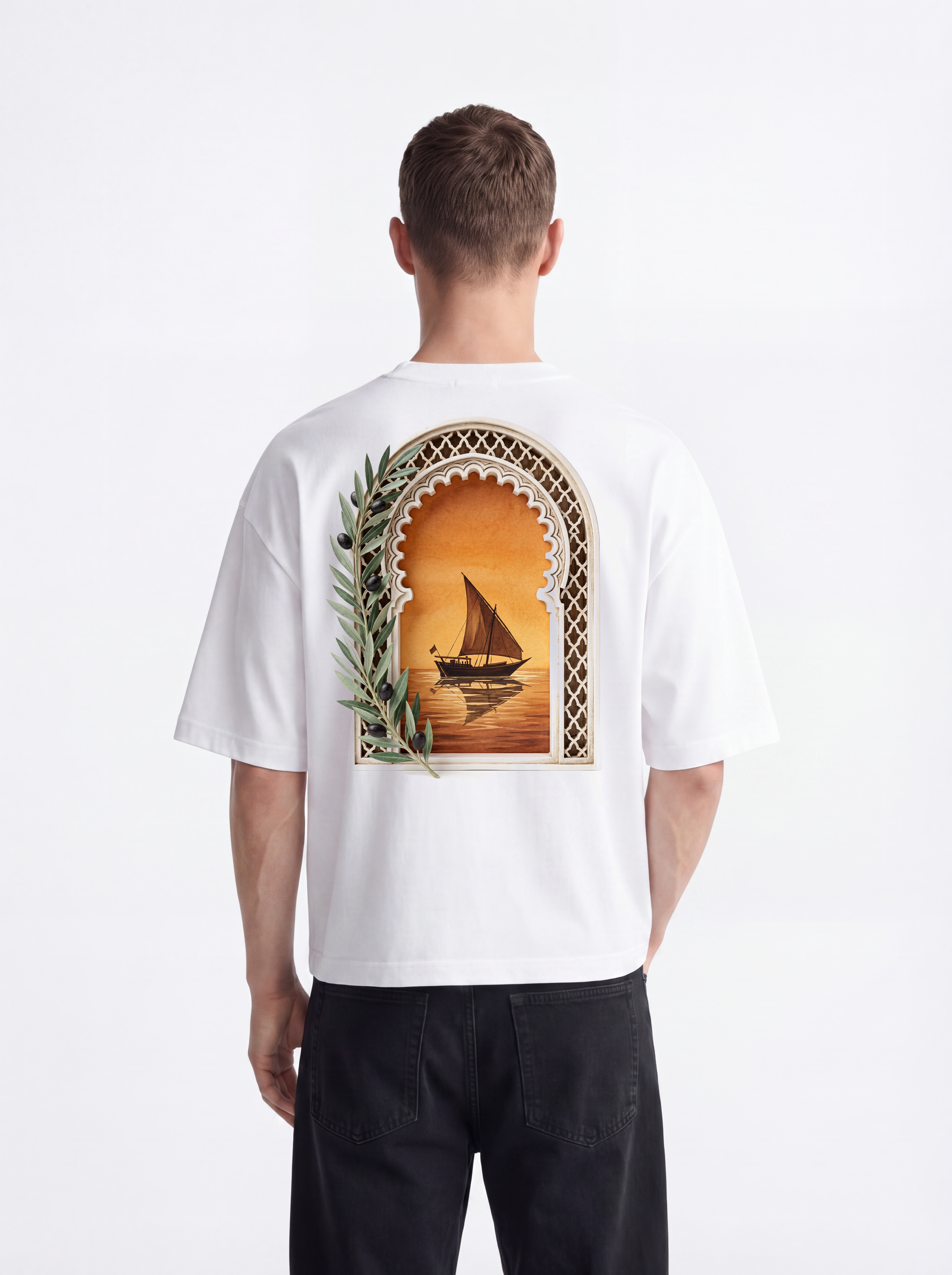 OVERSIZED TEE - Orange paradise