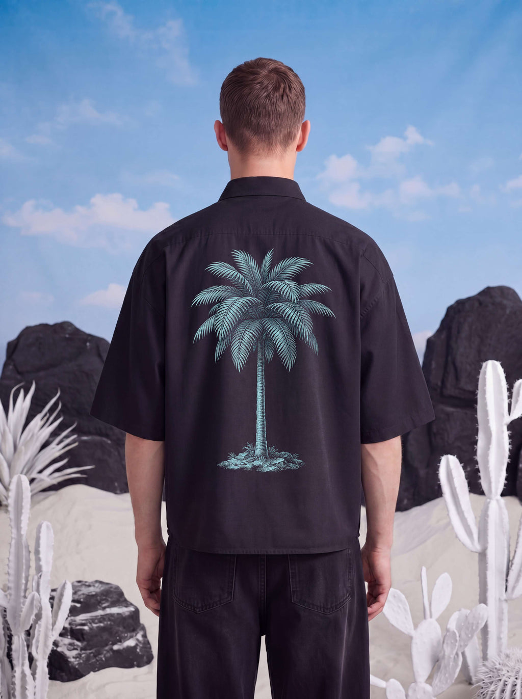 HALF SLEEVE SHIRT - Palm on time
