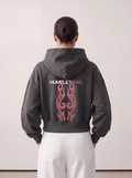 Women's OVERSIZED HOODIE - Pink flame