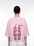 Women's OVERSZIED TEE - Pink Flame