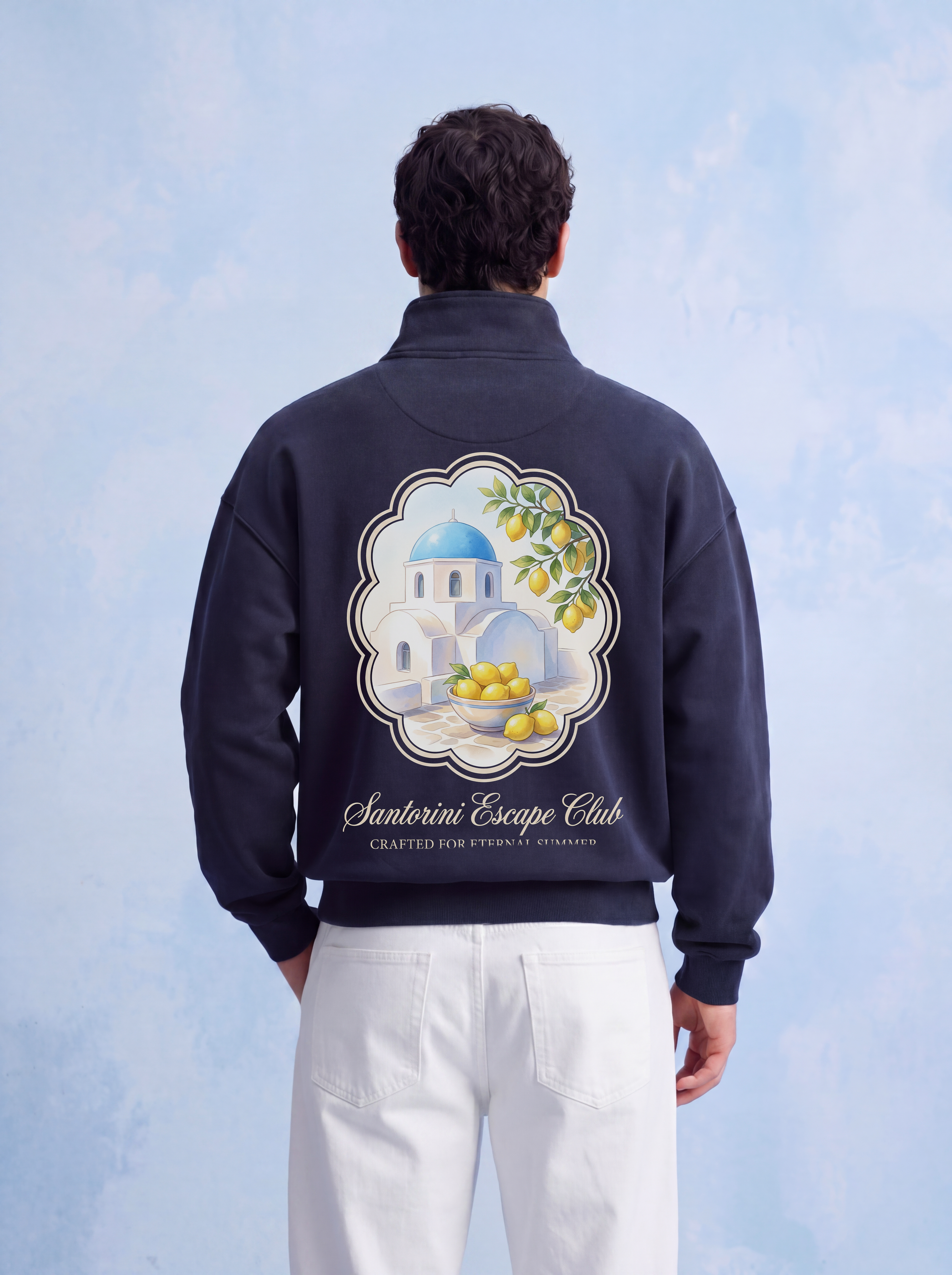QUARTER ZIP - Santorini escape club