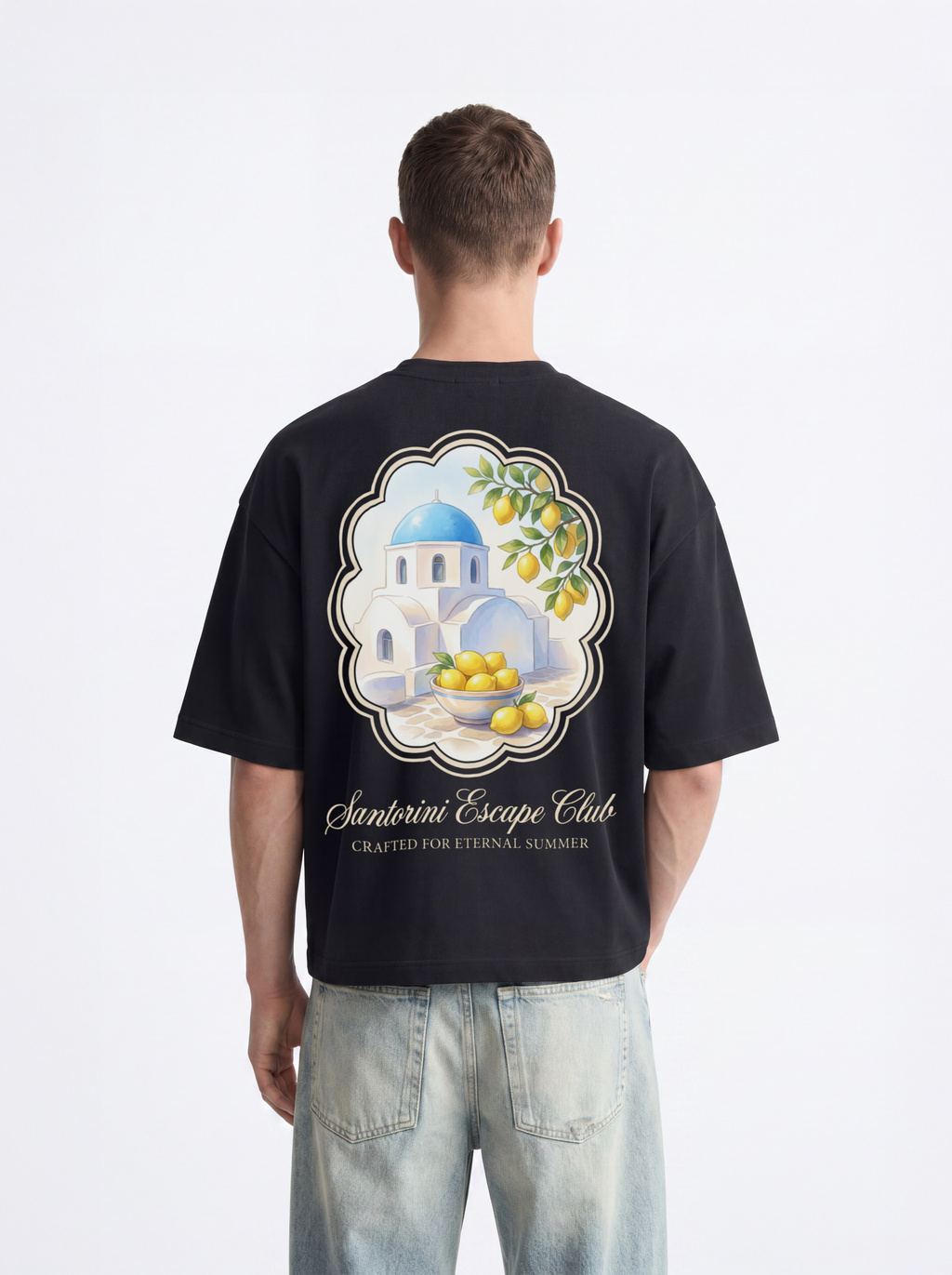 OVERSIZED TEE - Santorini Escape Club