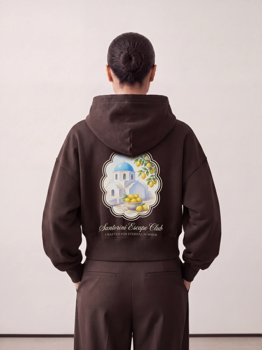 Women's OVERSIZED HOODIE - Santorini Club