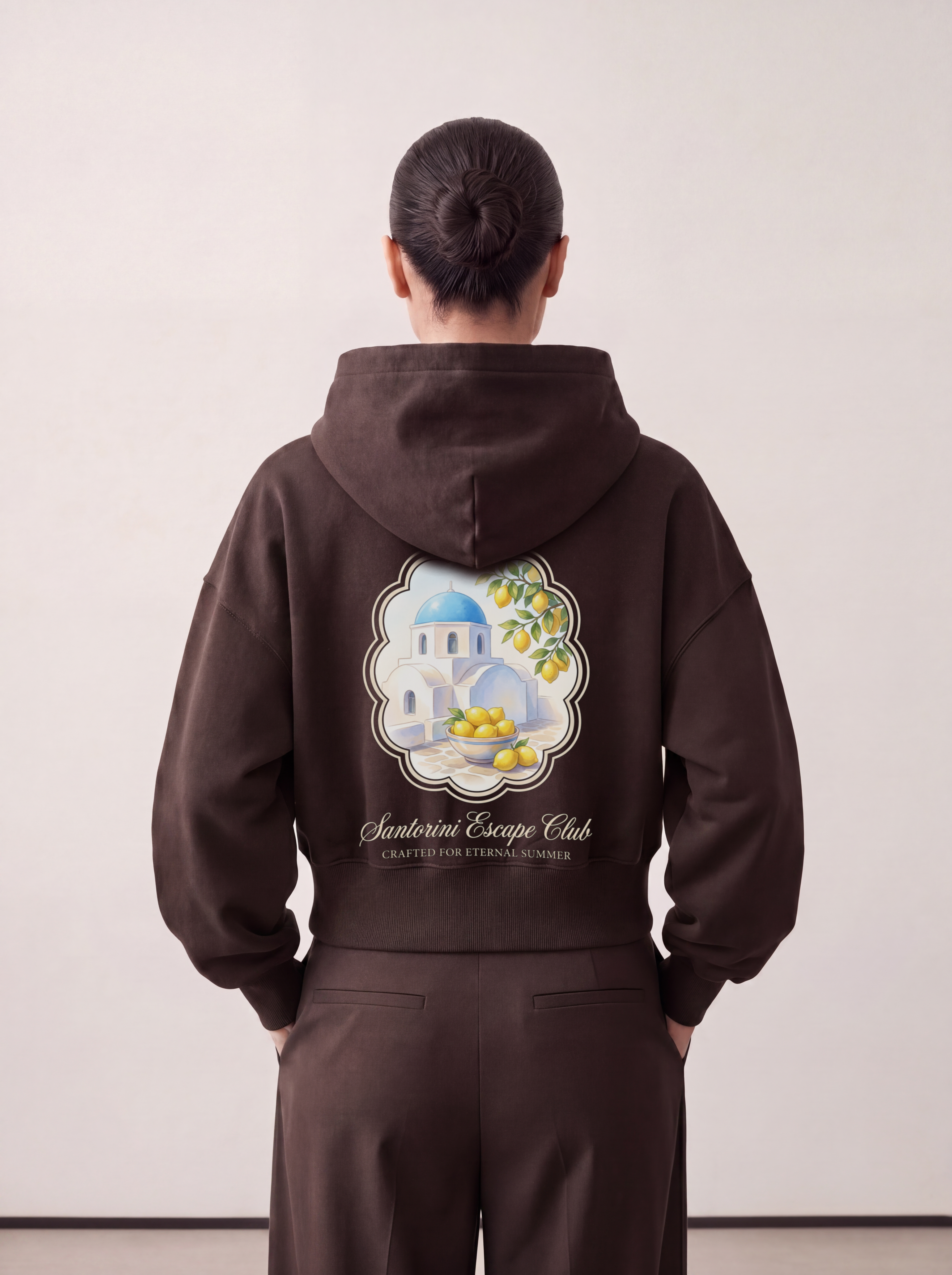Women's OVERSIZED HOODIE - Santorini Club