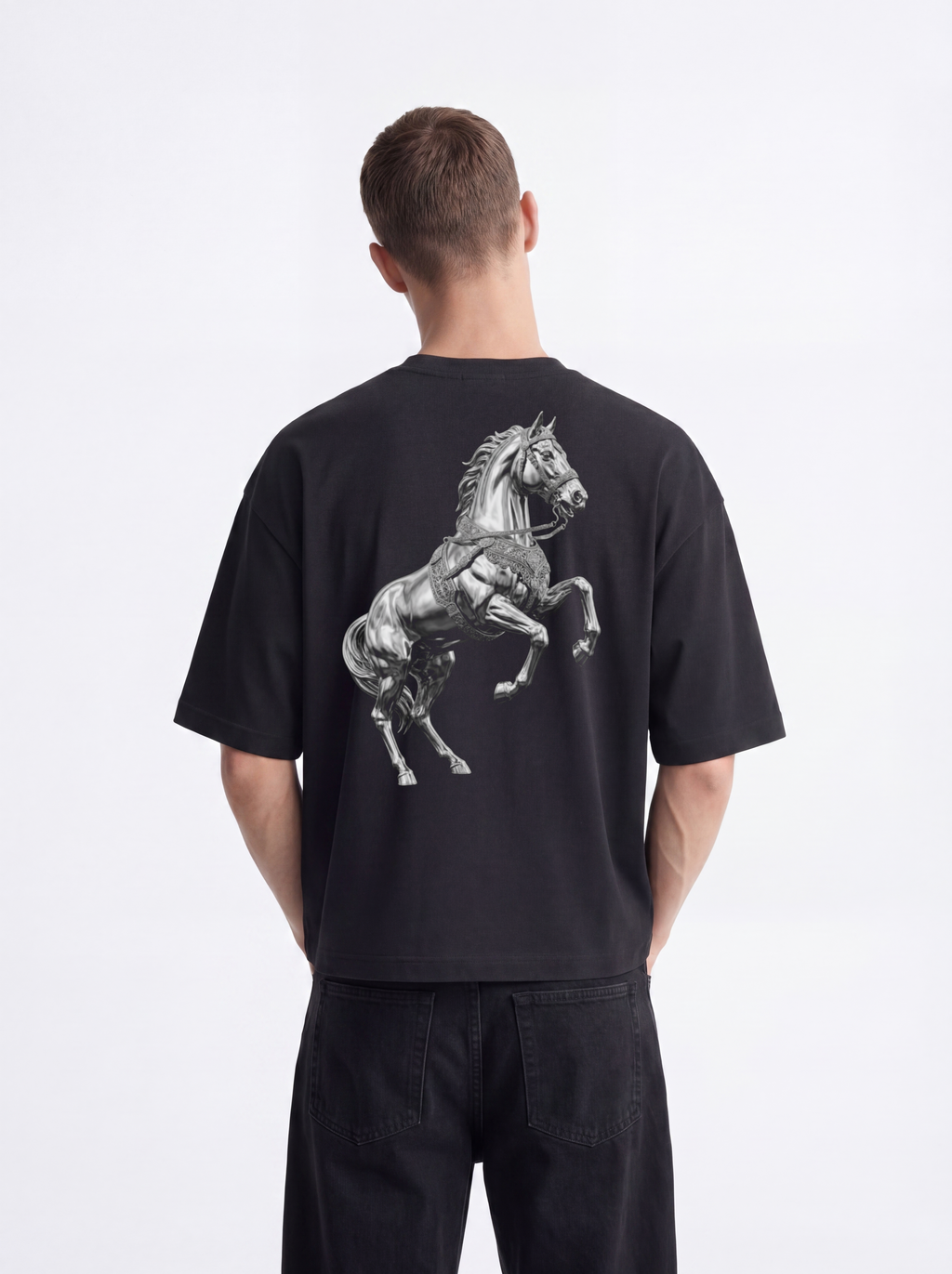 OVERSIZED TEE - Silver Horse