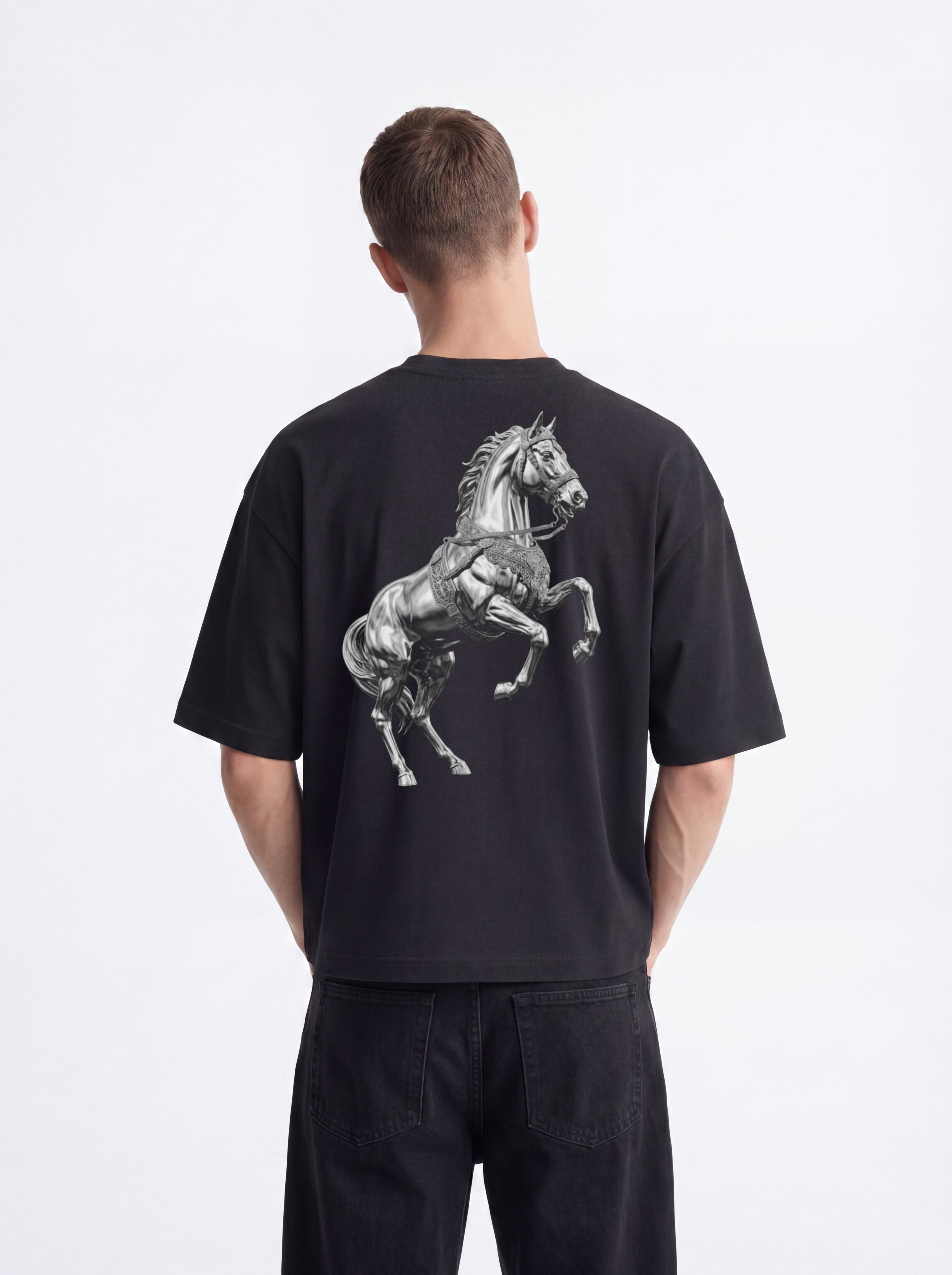 OVERSIZED TEE - Silver Horse