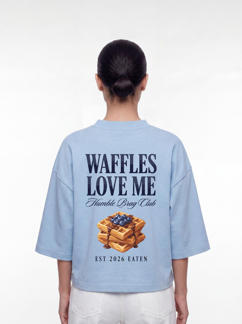 Women's OVERSZIED TEE - Waffles love me