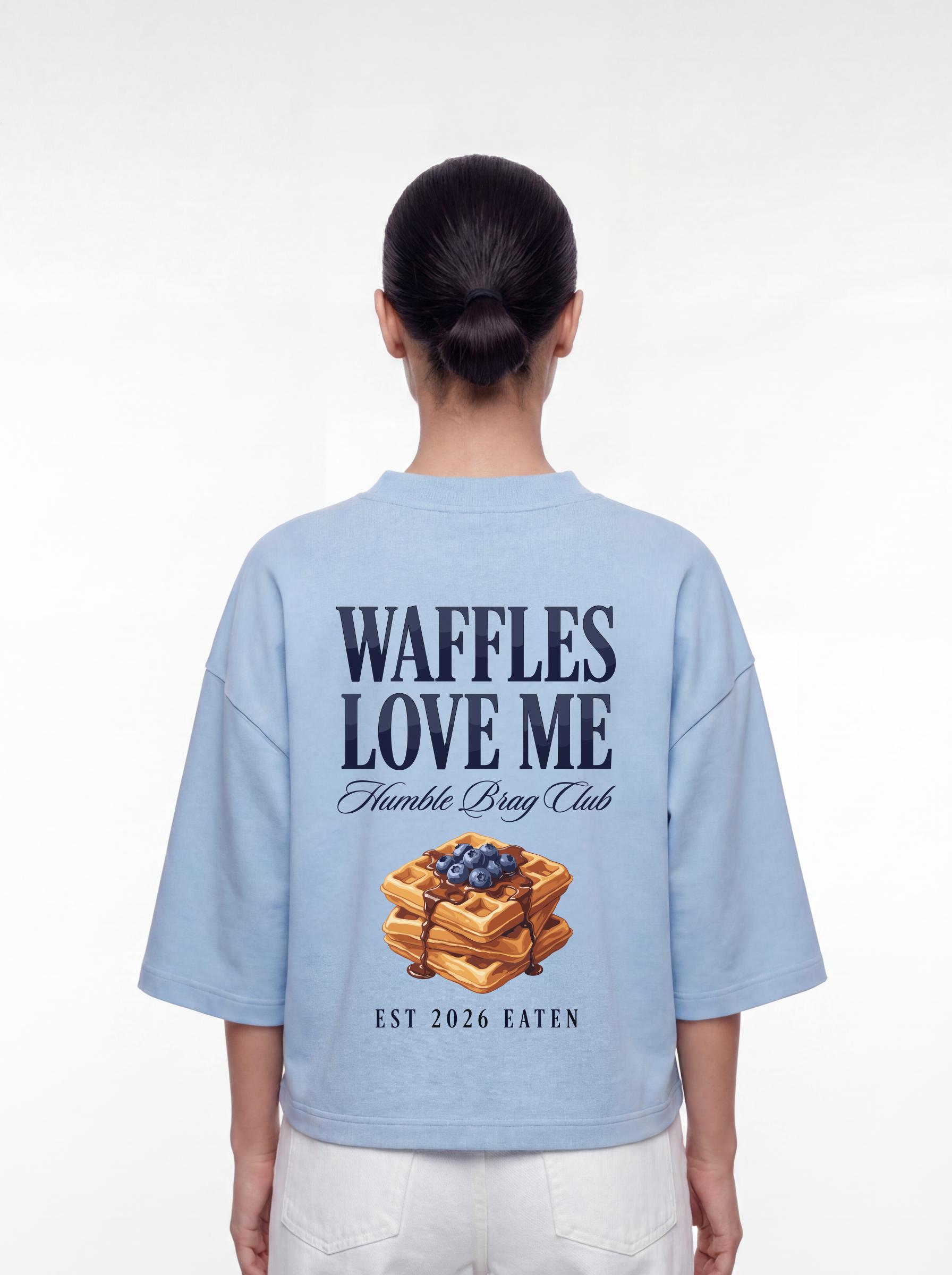 Women's OVERSZIED TEE - Waffles love me