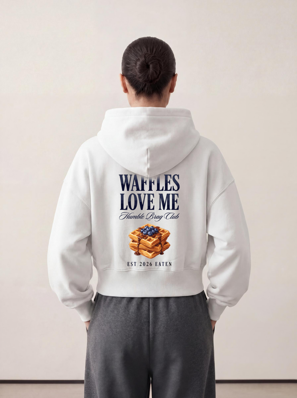 Women's OVERSIZED HOODIE - Waffles love me