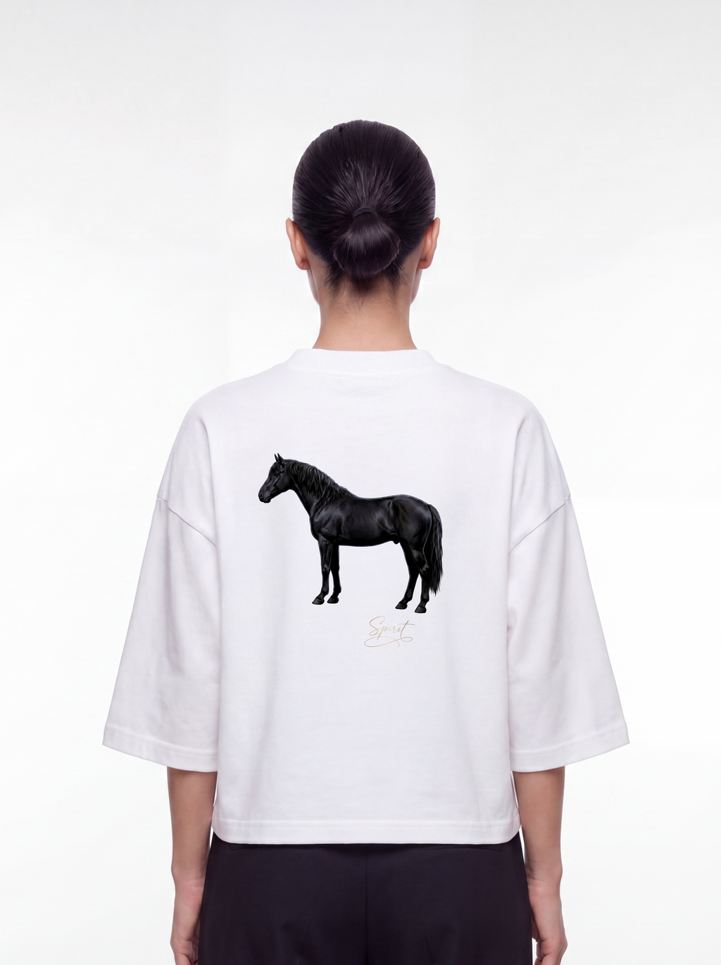 Women's OVERSZIED TEE - Black Horse spirit