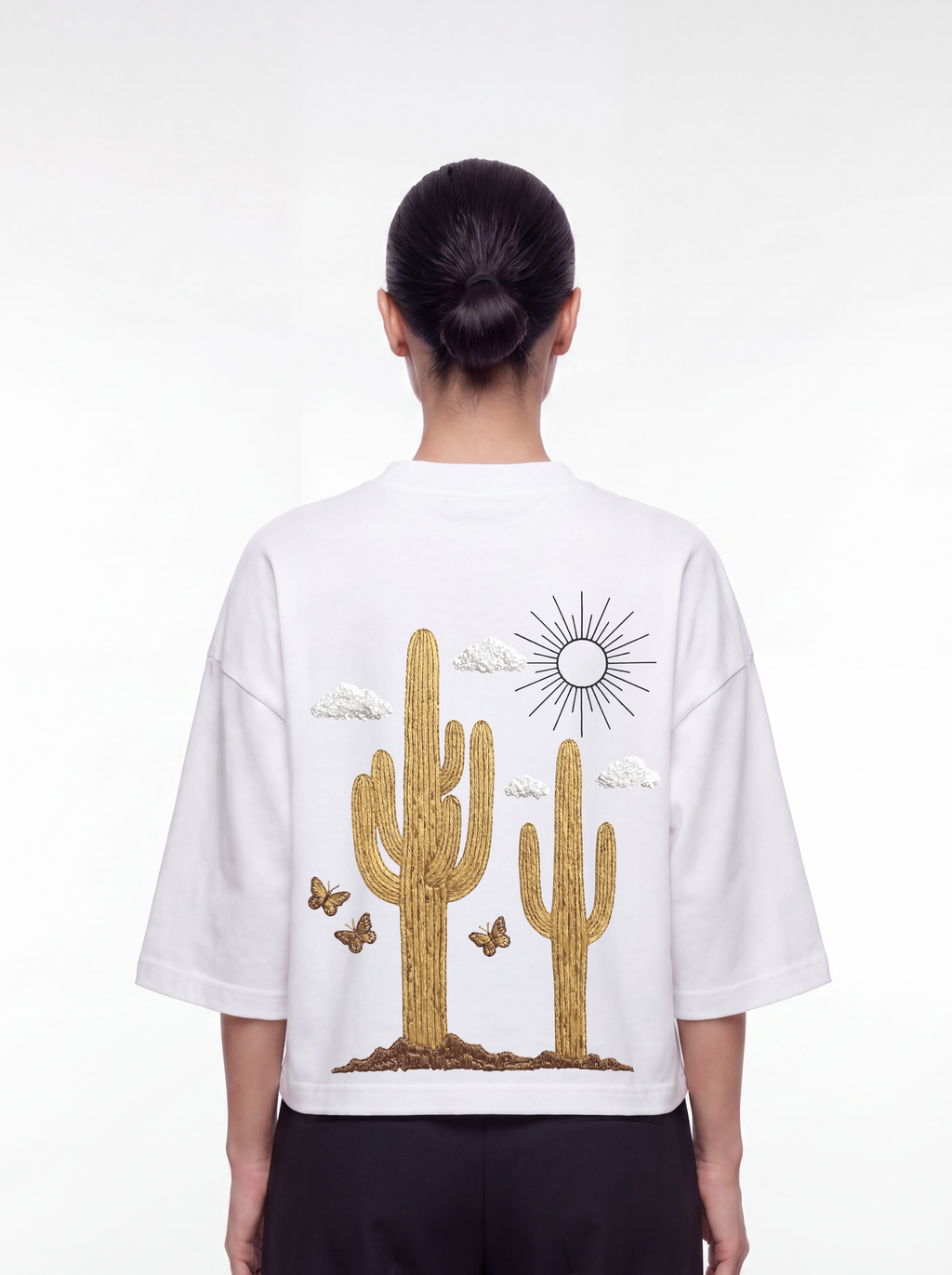 Women's OVERSZIED TEE - Desert cactus