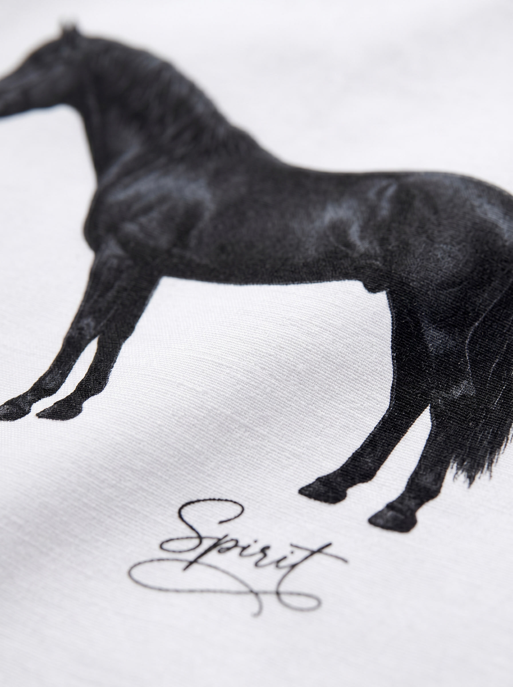 HALF SLEEVE SHIRT - Black horse spirit