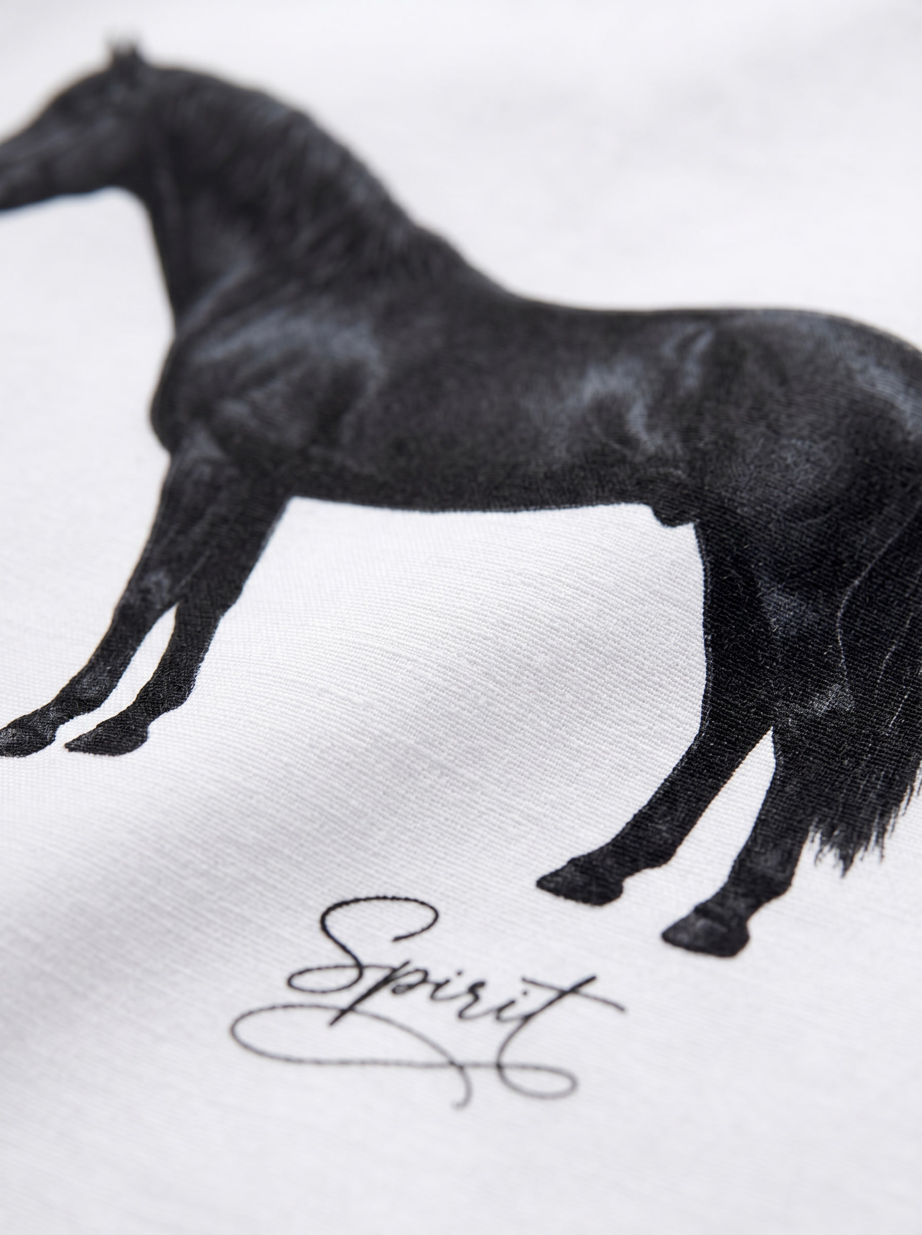 HALF SLEEVE SHIRT - Black horse spirit