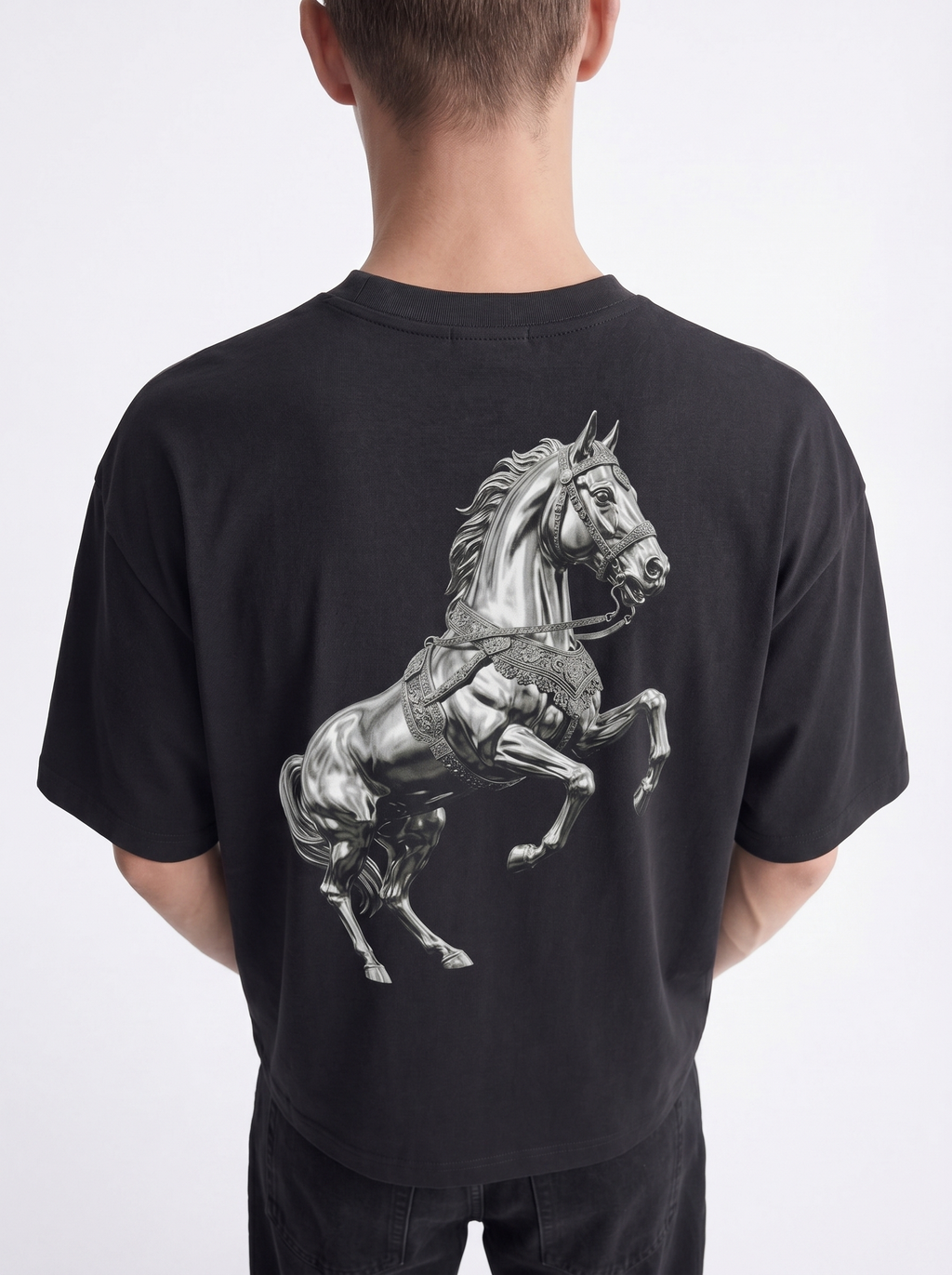 OVERSIZED TEE - Silver Horse