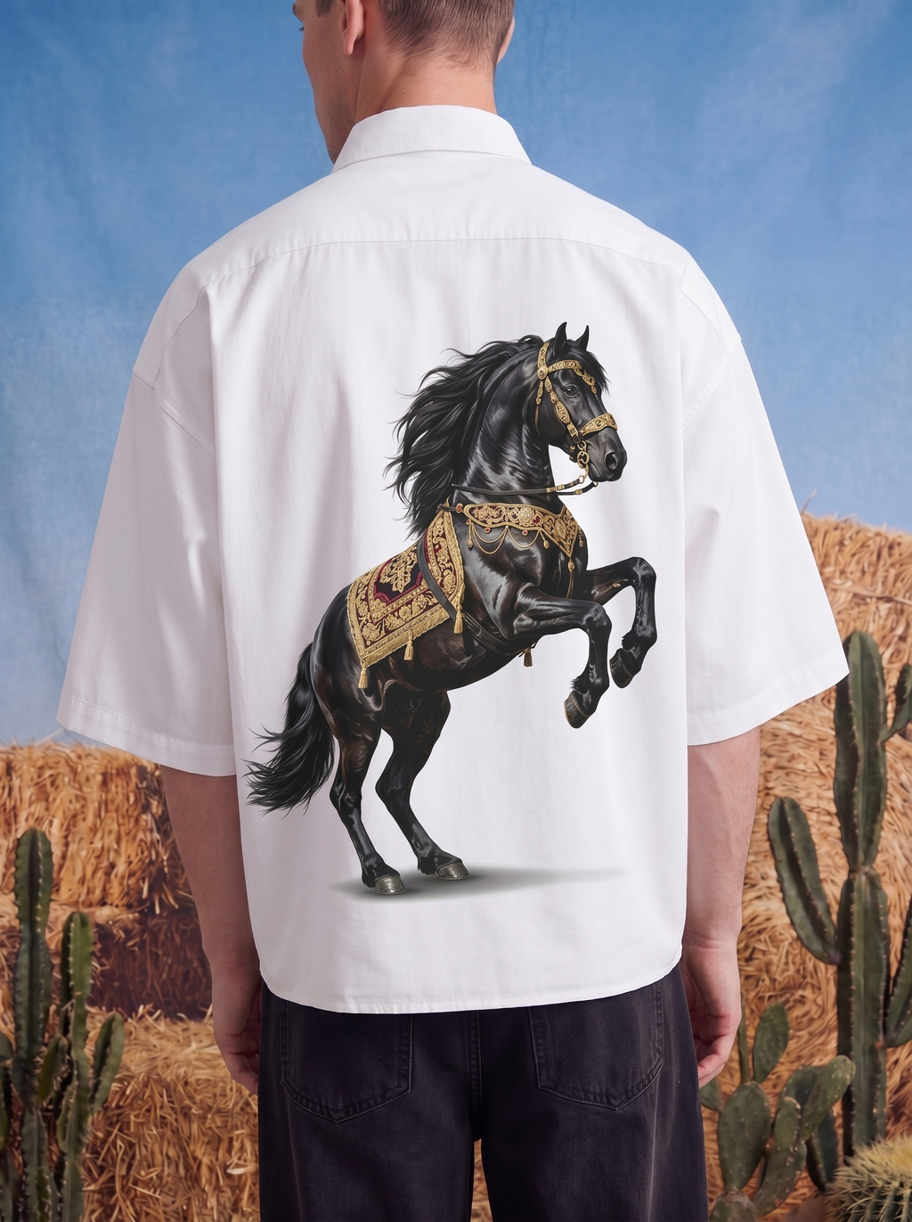 HALF SLEEVE SHIRT - Stallion rules
