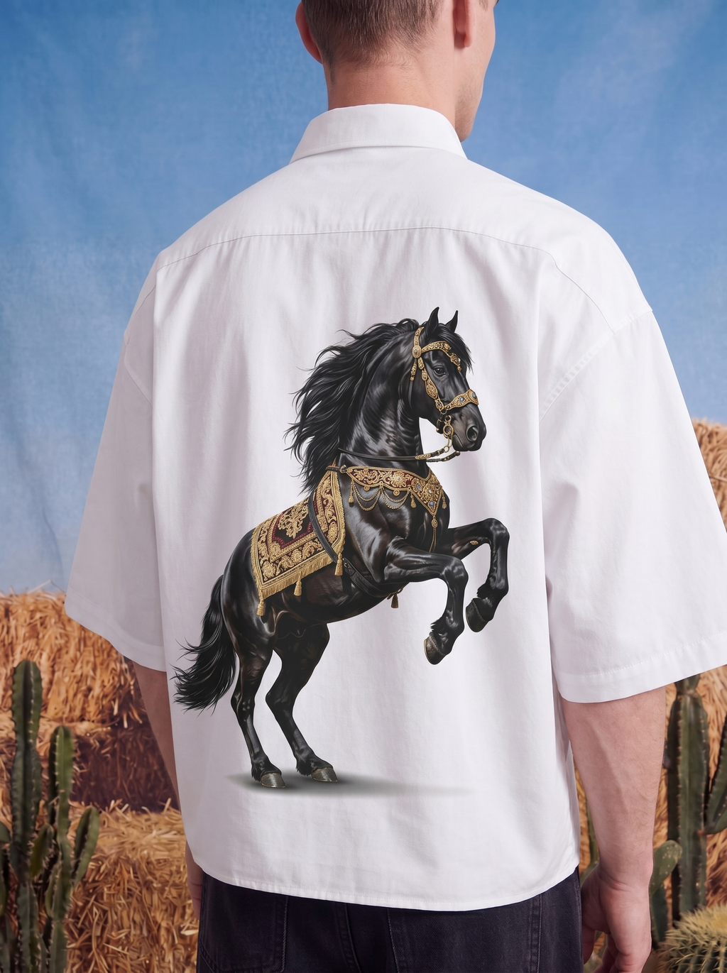 HALF SLEEVE SHIRT - Stallion rules