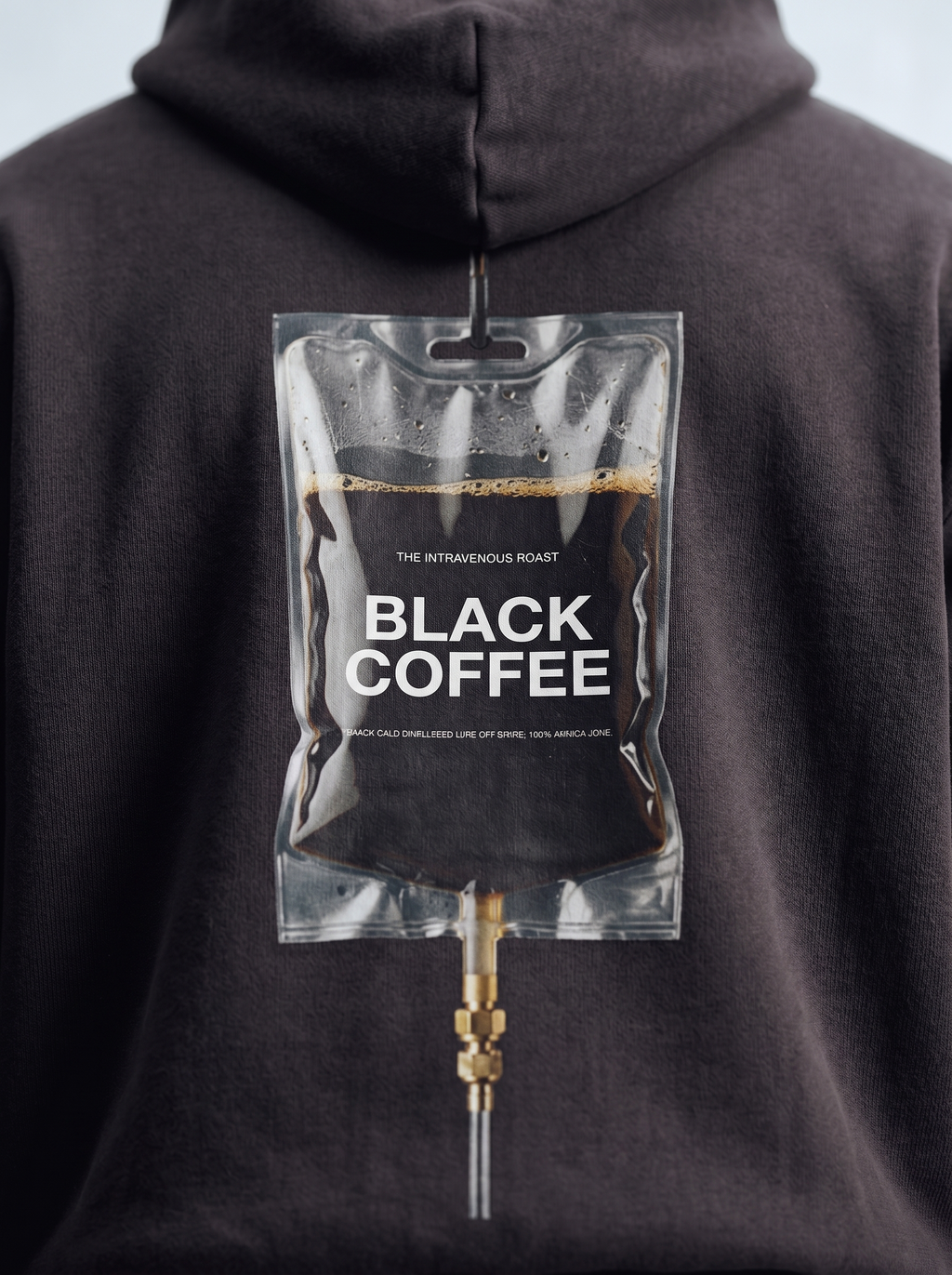 OVERSIZED HOODIE - Black coffee drip