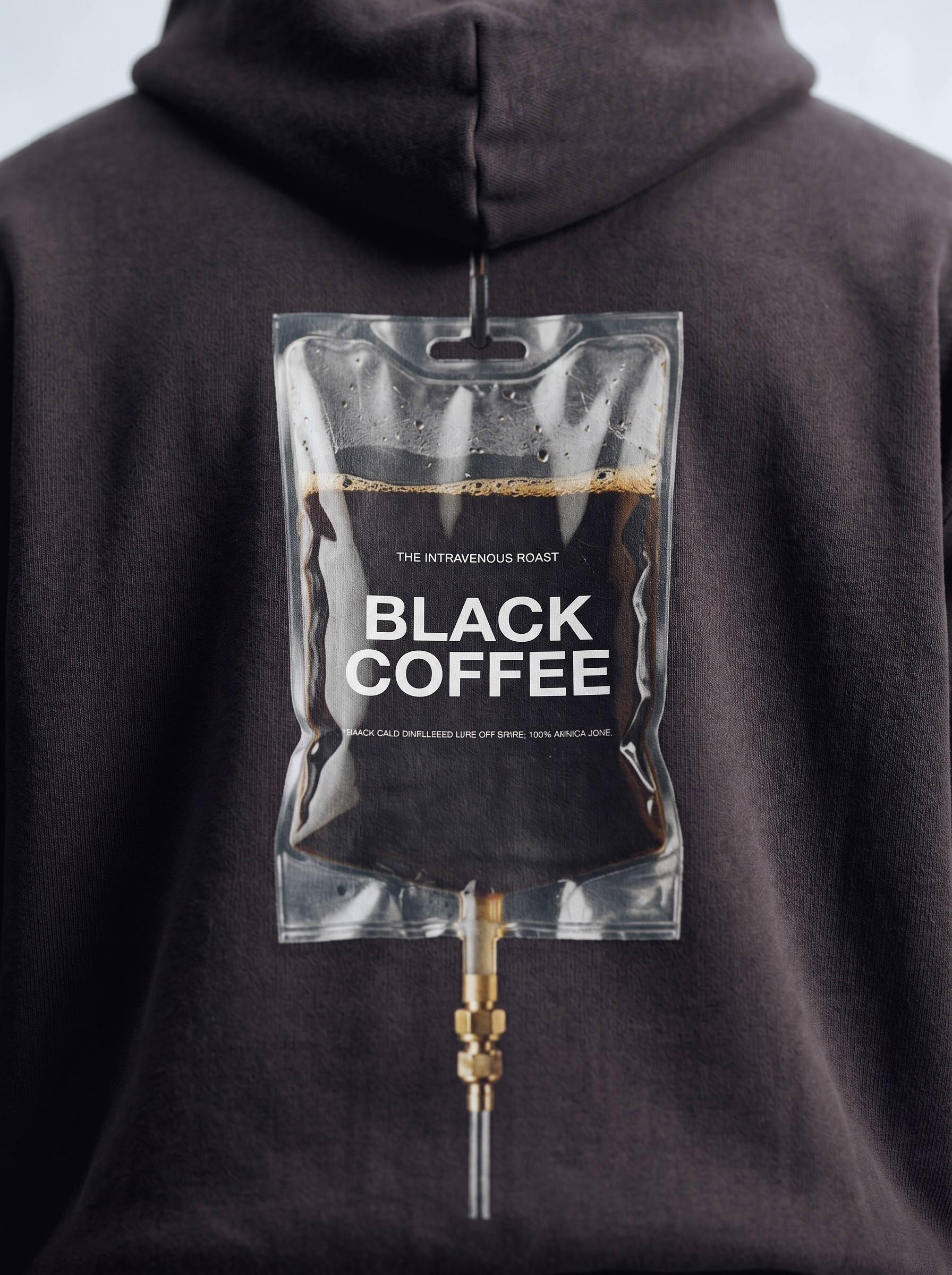 OVERSIZED HOODIE - Black coffee drip