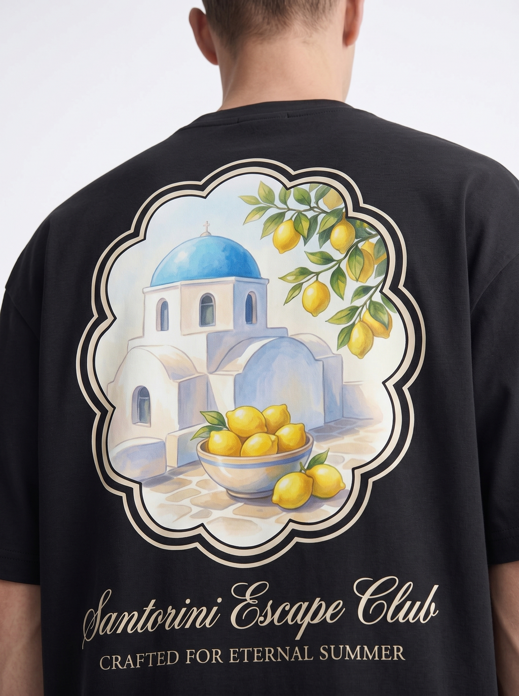 OVERSIZED TEE - Santorini Escape Club